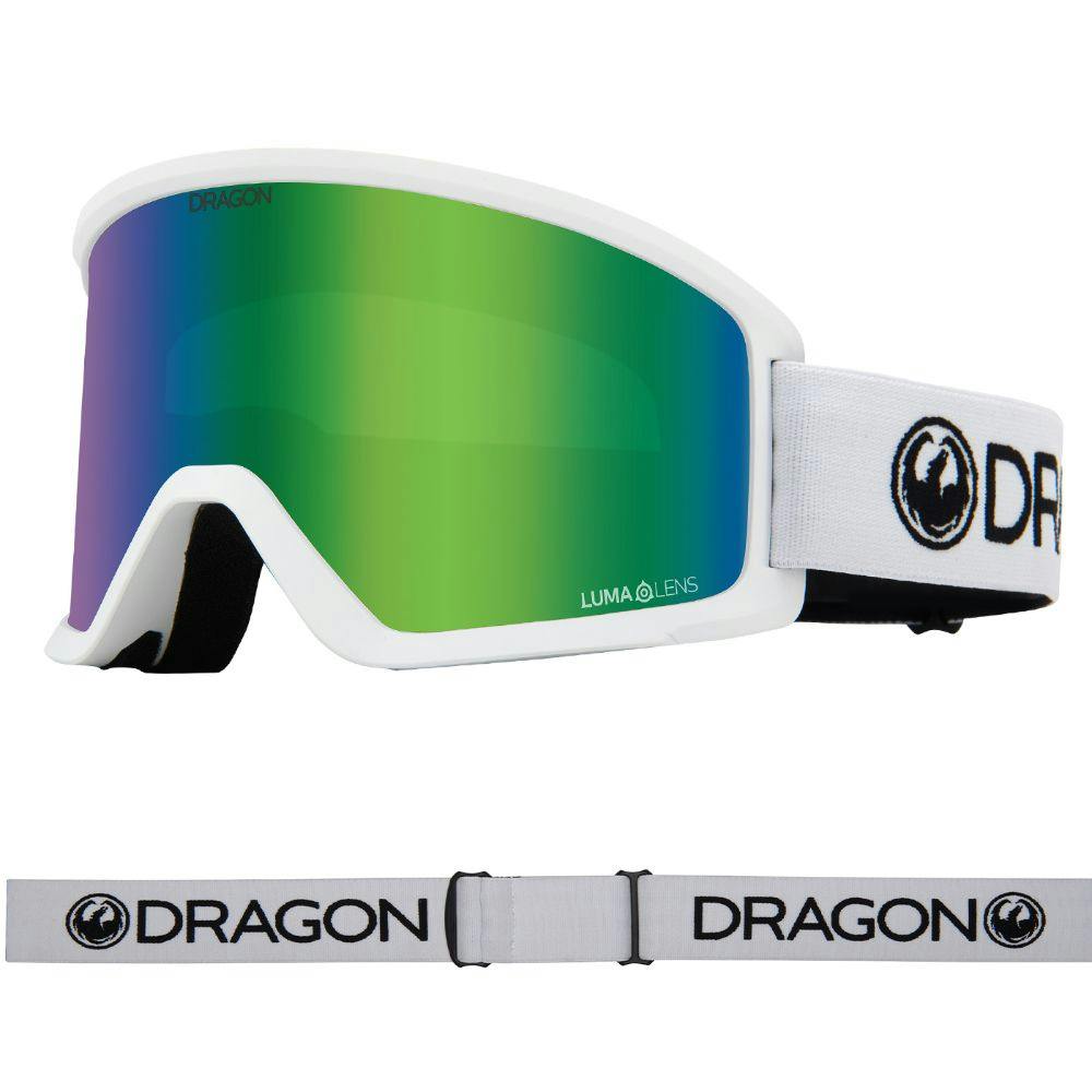 Dragon White/Green Dx3 Otg - With Lumalens Ionized Lens - Medium Fit