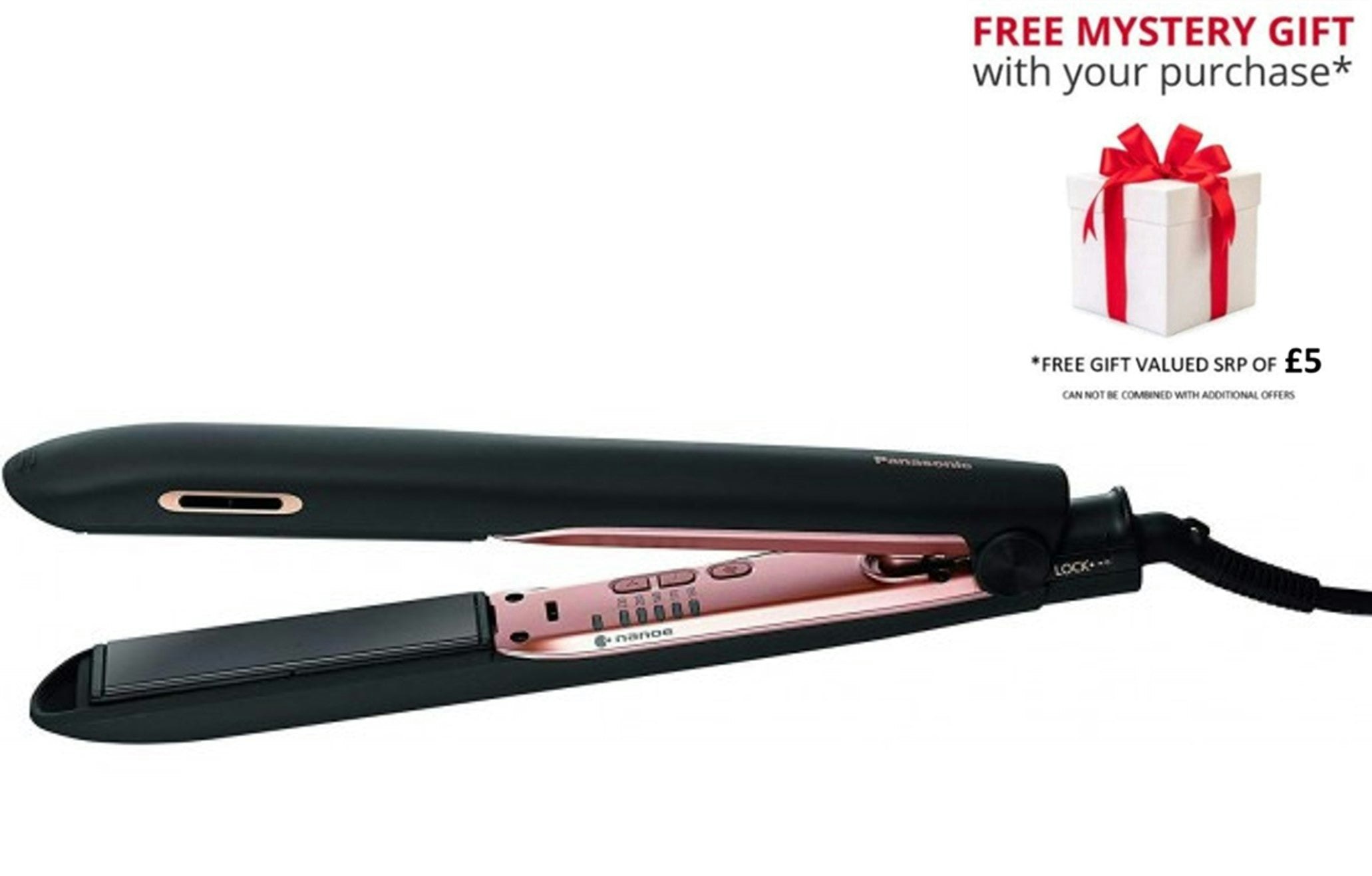 Panasonic Eh-Hs99 Nanoe Ceramic Hair Straightener With Temperature Control - Free Gift Rrp £5!