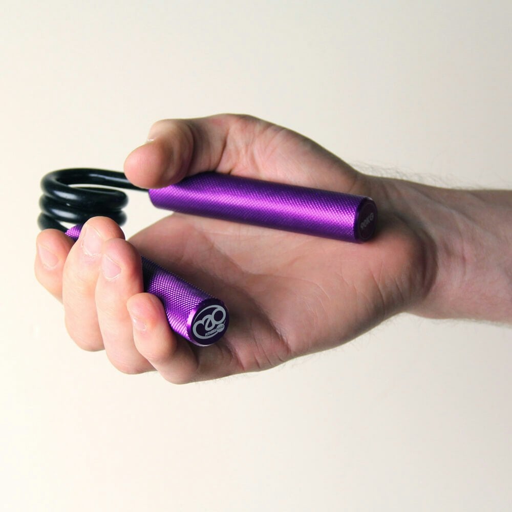 Fitness Mad 90Kg Pro Power Hand Grip Strong Purple Strong Aluminium Finger Dumbells Heavy Grip - Image 2