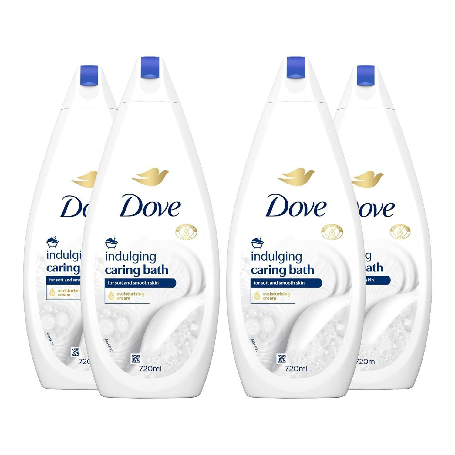 Dove Cream Caring Bath Indulging Bath Soak 720Ml With Moisturising 4 Pack