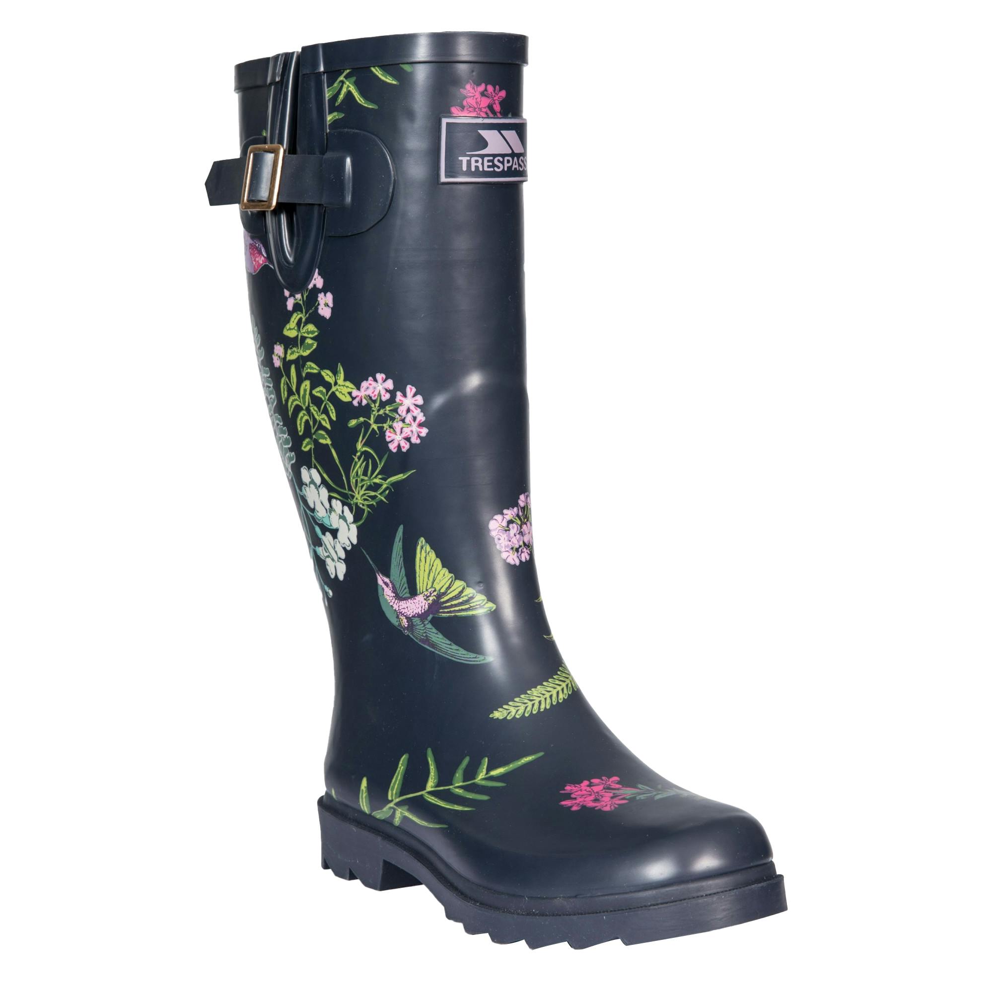 Trespass Womens/Ladies Elena Wellington Boots (Humming Bird Print) - Multicolour Rubber - Size UK 6 - Image 3