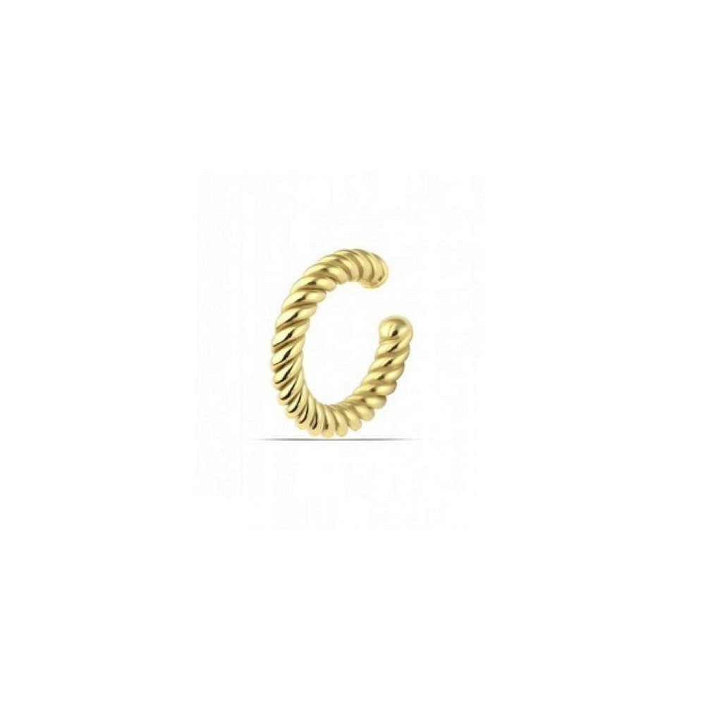 Spero London Silver/Gold Twisted Sterling Ear Cuff No Piercing