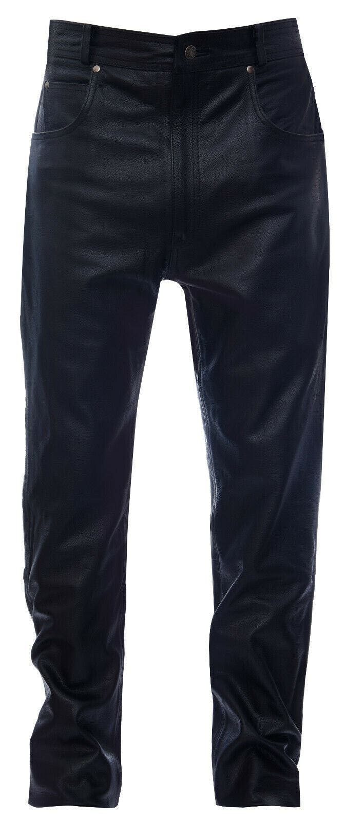 Infinity Leather Mens Black '501' Jeans-Montana - Size 28 (Waist) - Image 3