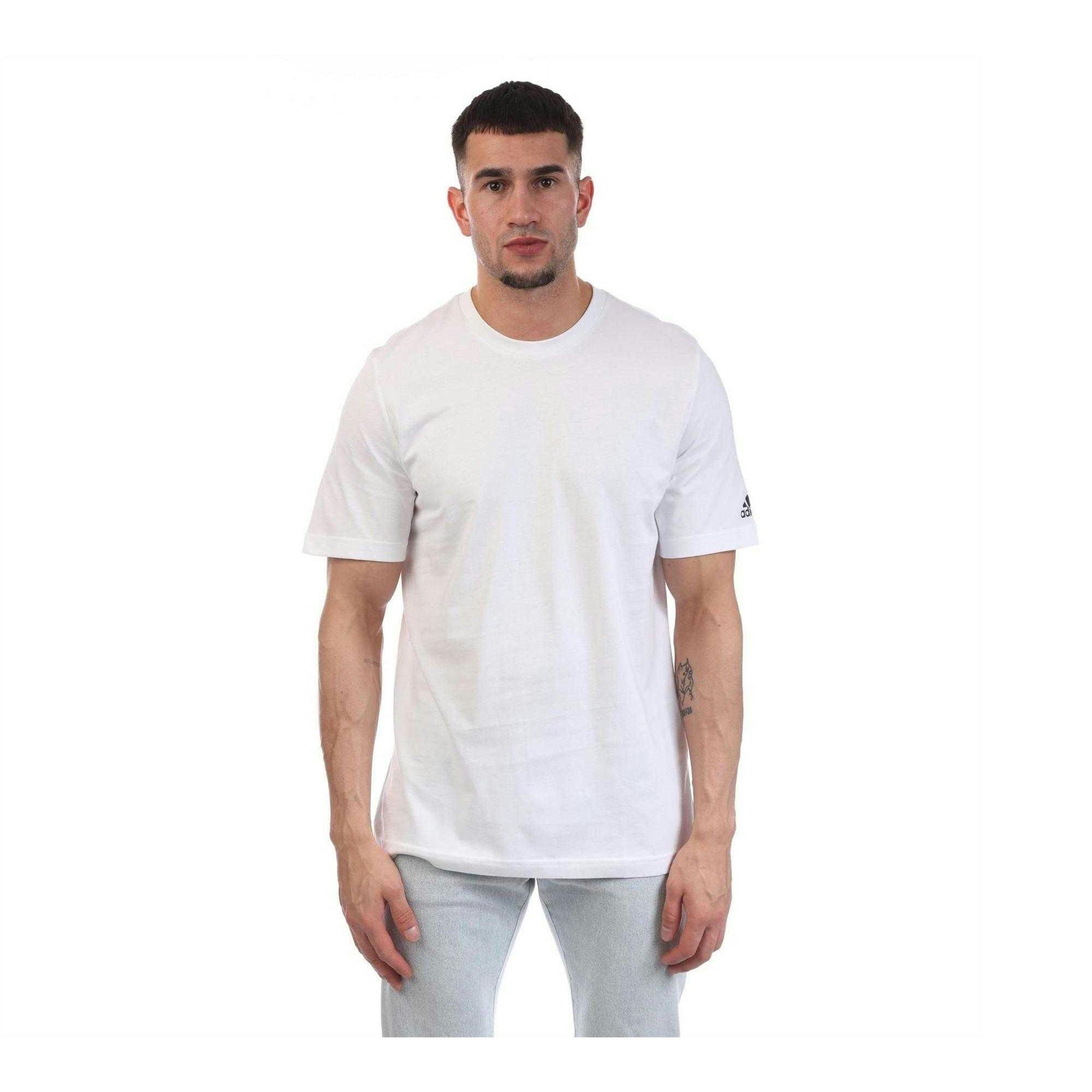 Adidas Men's White Blank T-Shirt - L - 100% Cotton