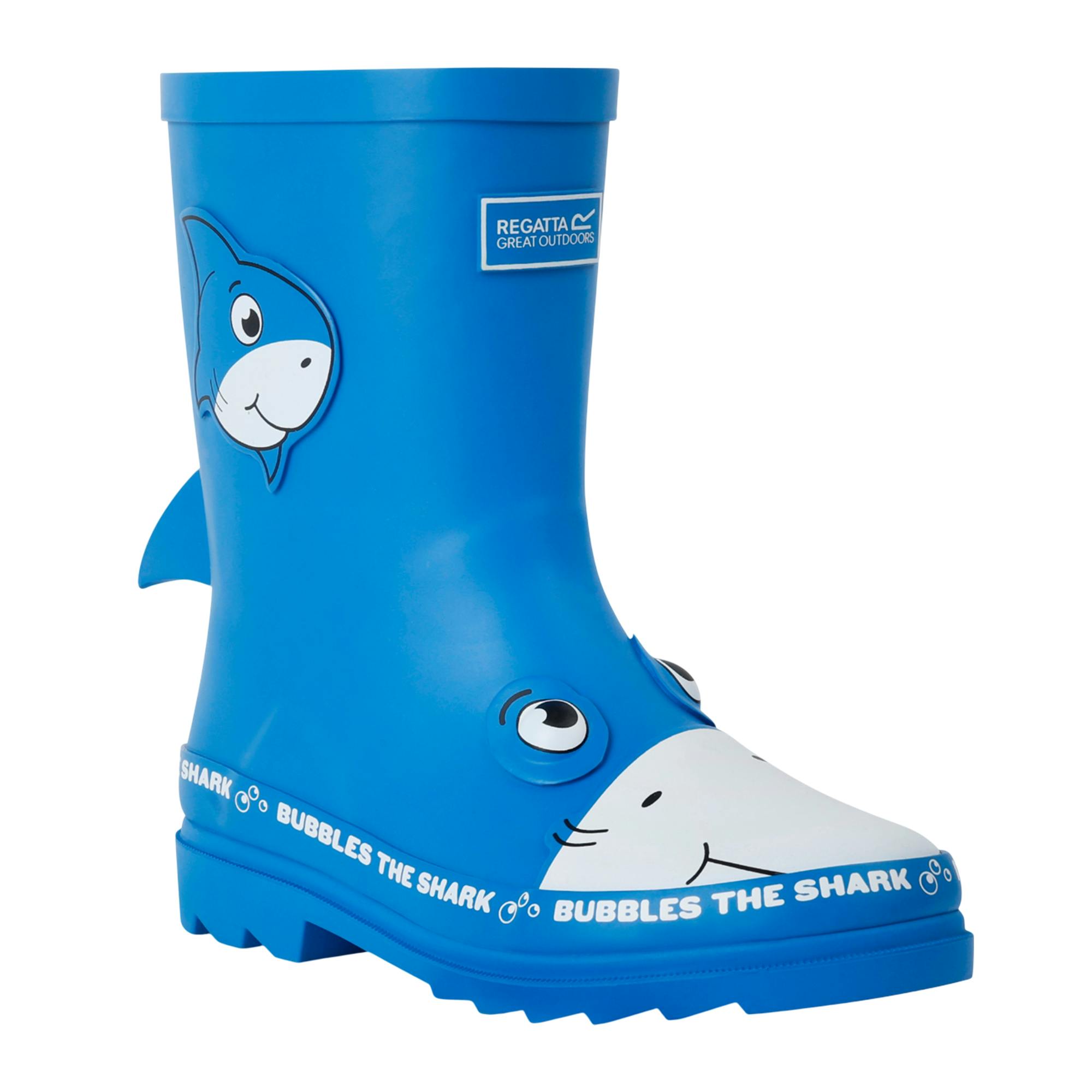 Regatta Blue Childrens/Kids Mudplay Ii Bubbles The Shark Wellington Boots - 13 Uk Child