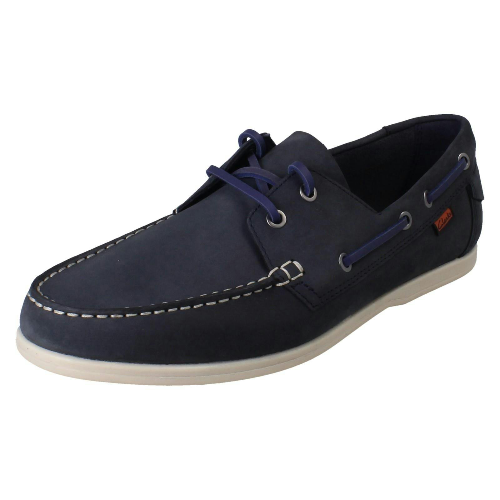 Clarks Men's Casual Shoes Charmouth Lace - Navy - Uk 9.5