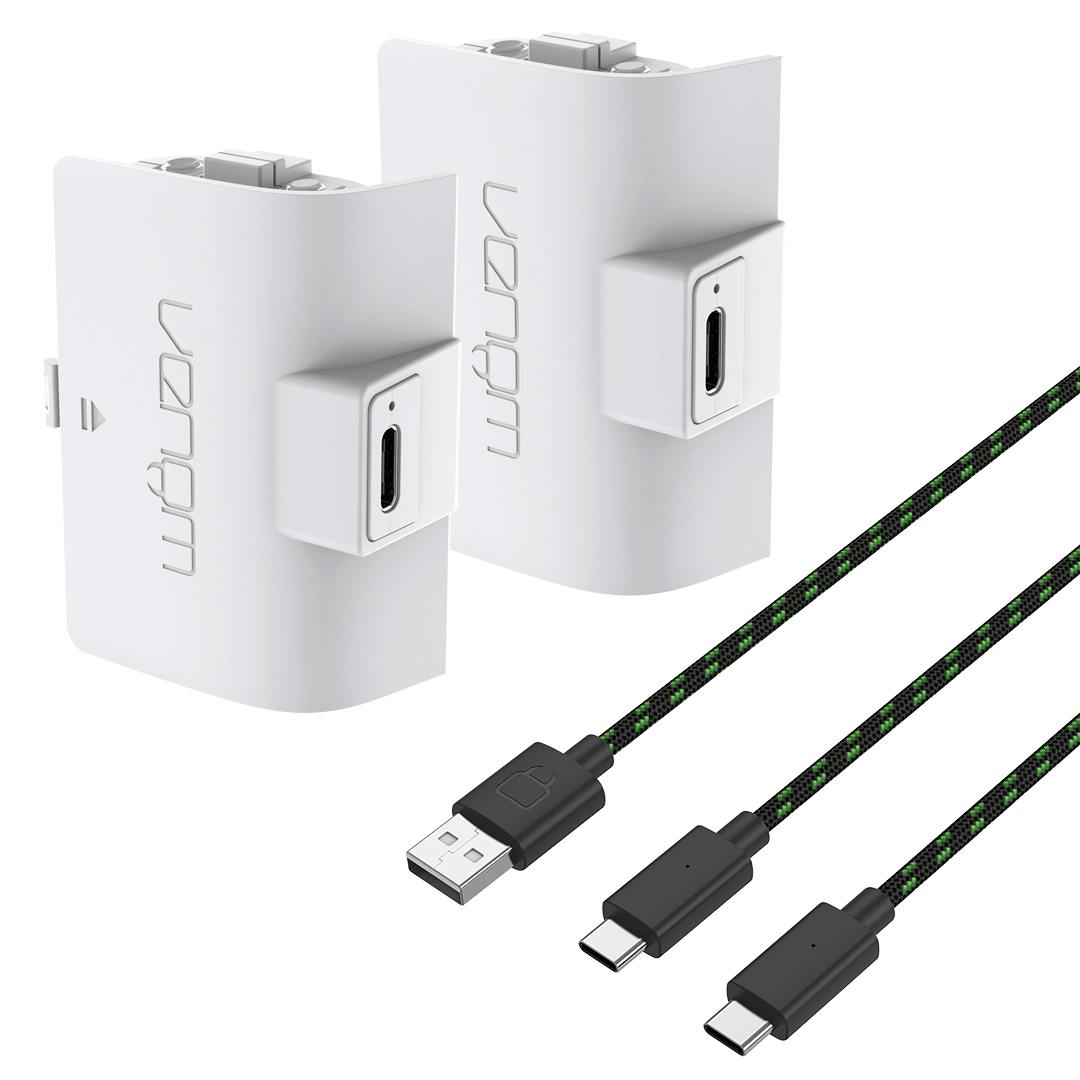 Venom White High Capacity 1100Mah Rechargeable Battery Twin Pack - (Xbox Series X & S / Xbox One)