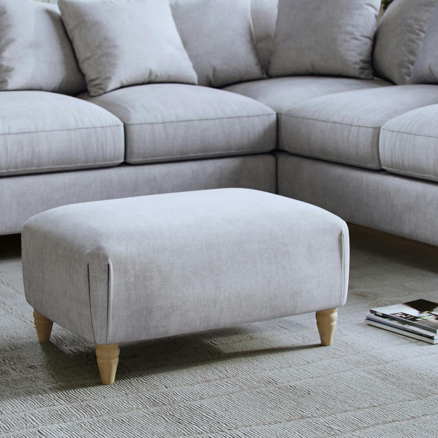 The Great Sofa Company Brentwood Footstool - Ashen