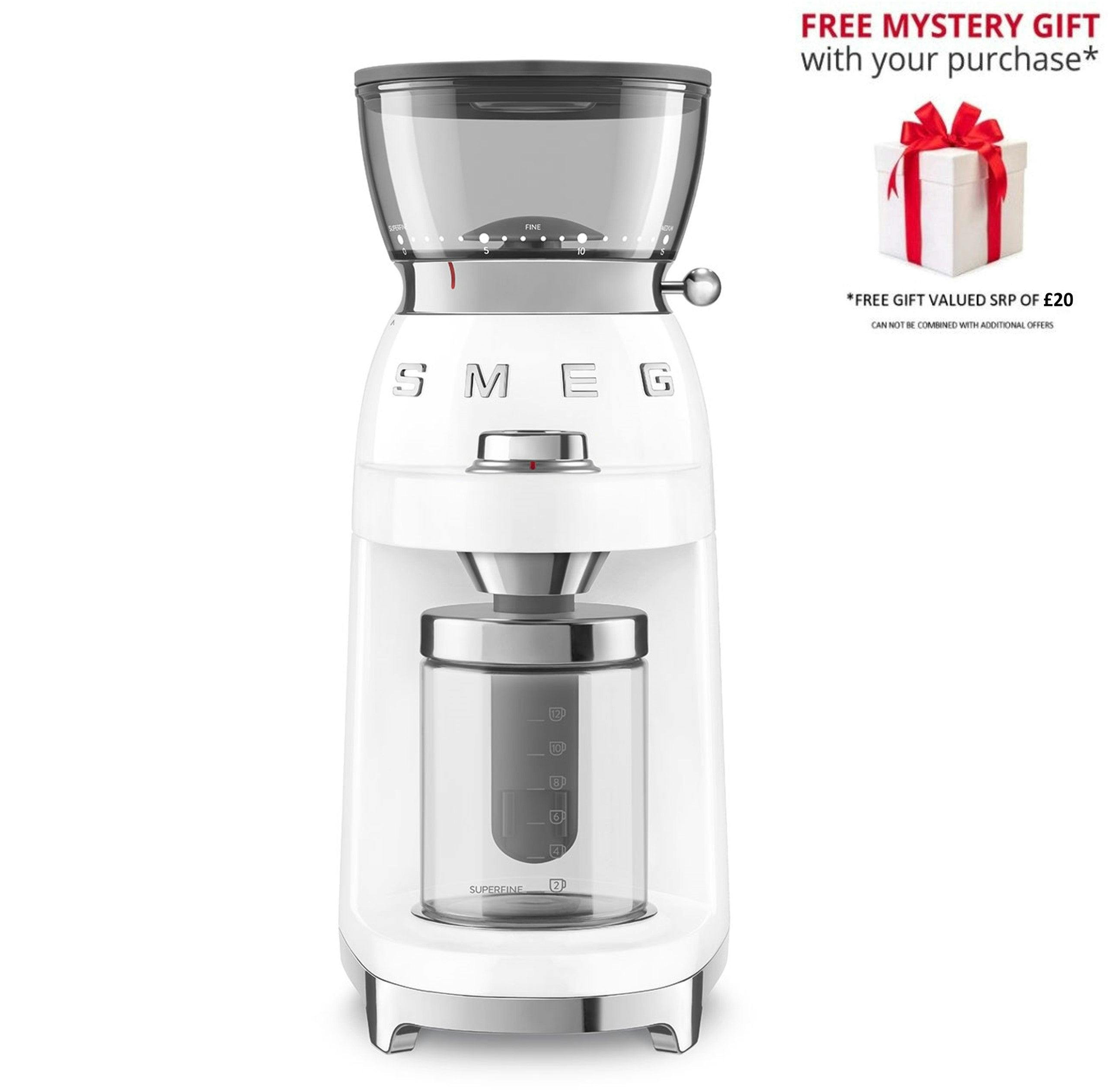 Smeg CGF03 Multi Purpose Coffee Grinder in White - Image 3