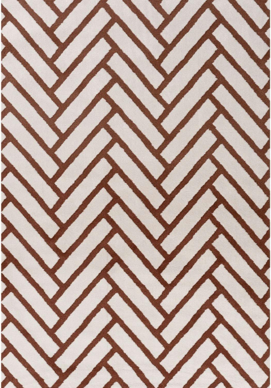 Rackhams Cream Loft Chevron Terra Rug - 240X340 Cm