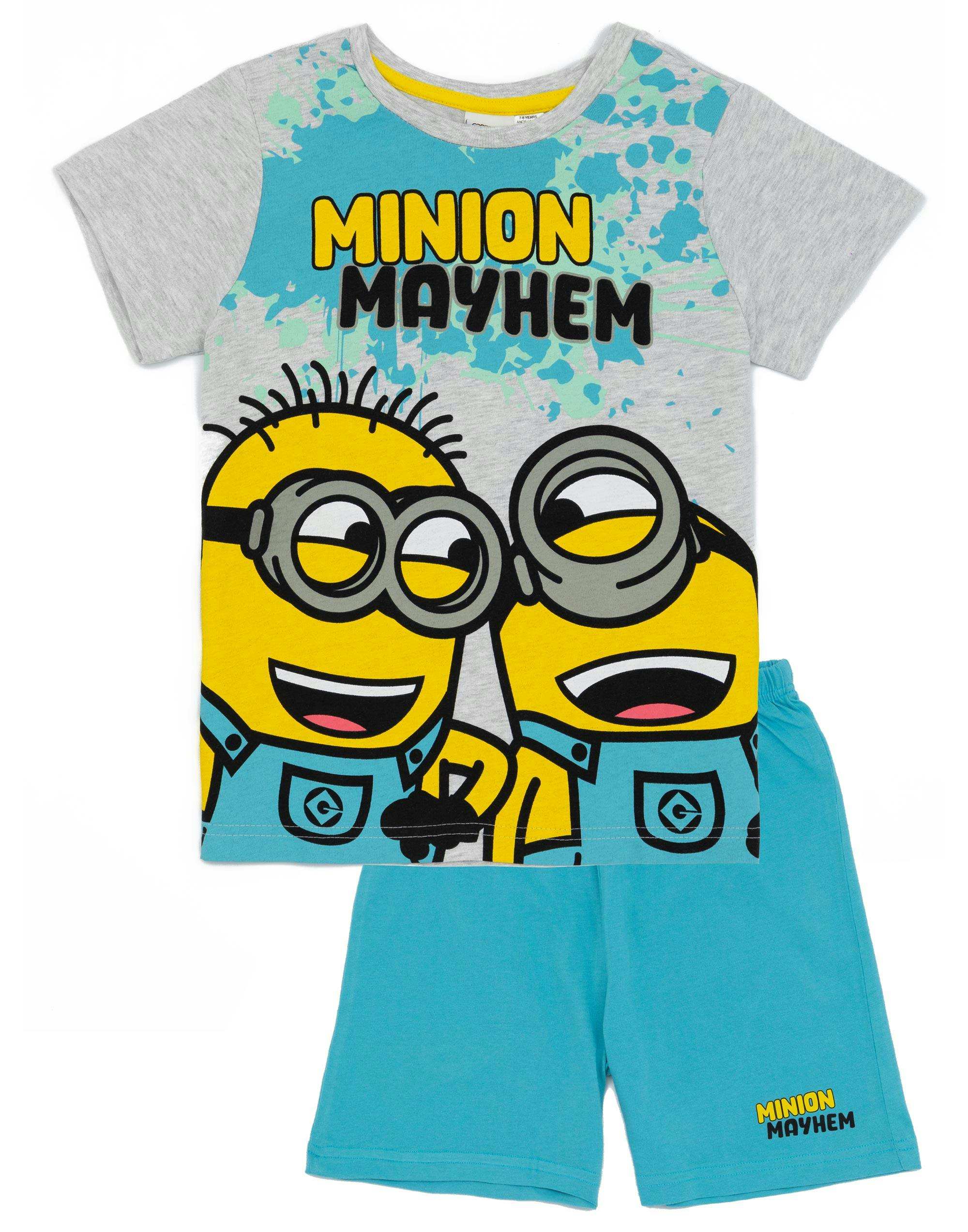 Vanilla Underground Boys Blue Minions Mayhem Short Sleeve Short Leg Pyjama Set - 9-10 Years