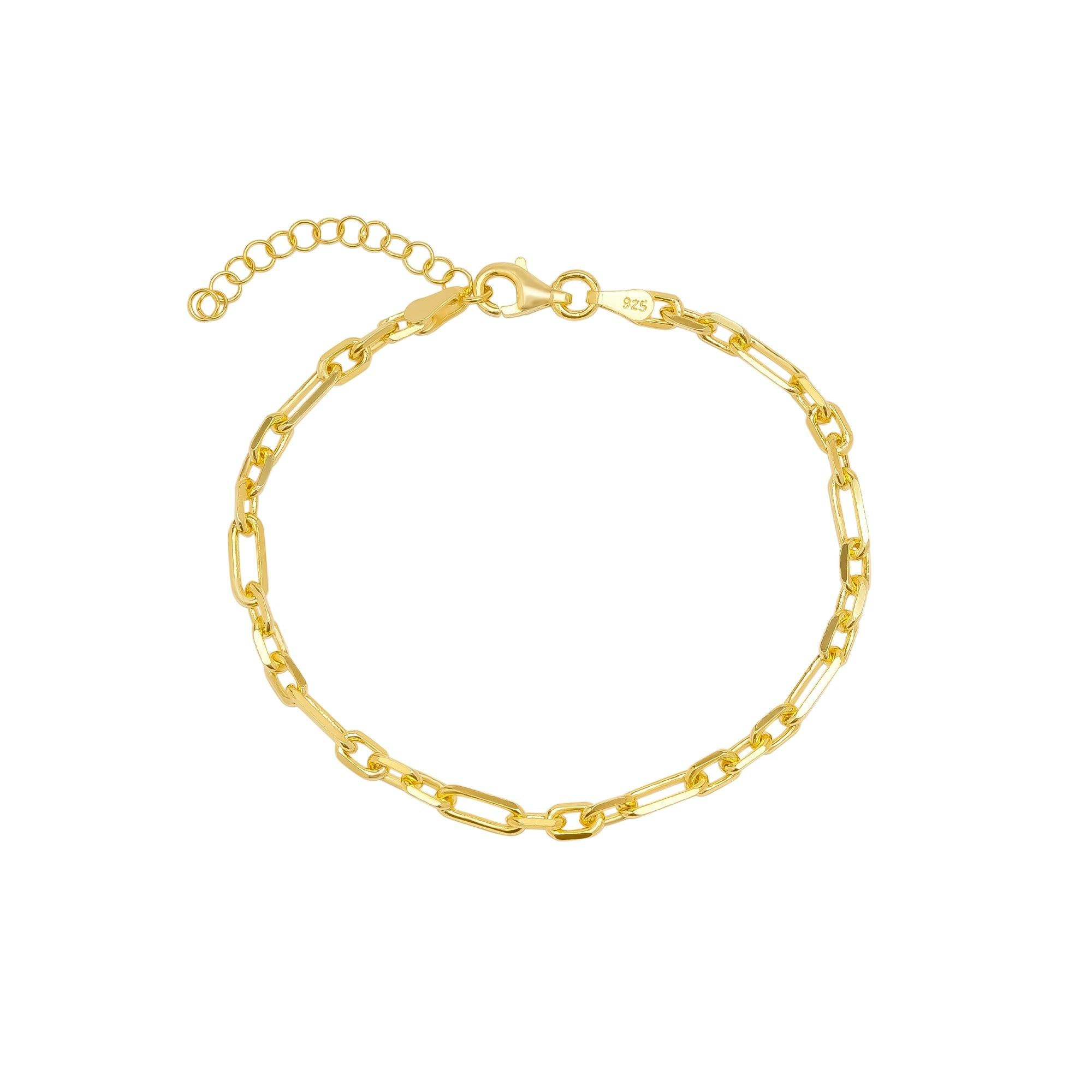 Spero London Silver/Gold Sterling Link Chain Bracelet