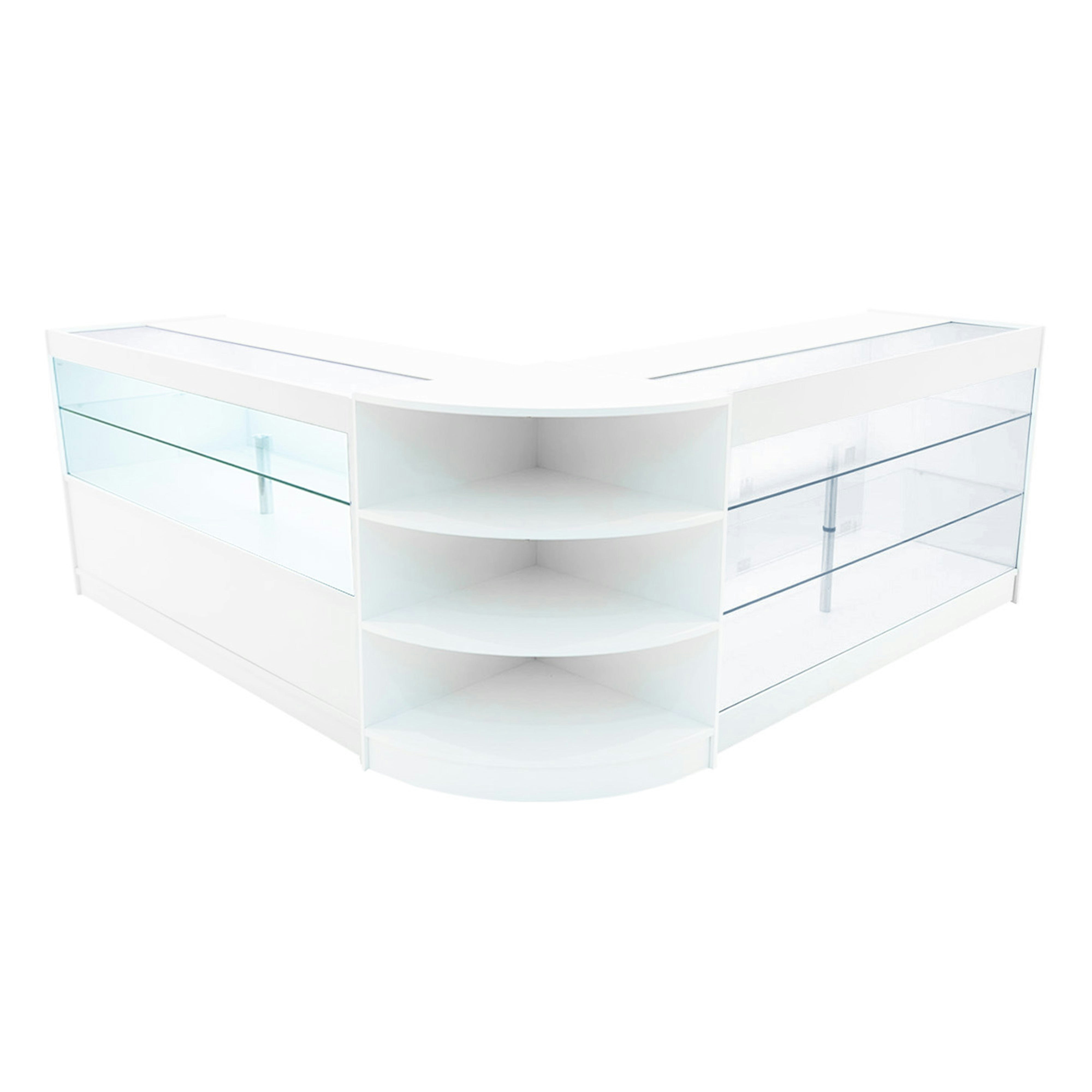 Rackhams White Calliope Led Shop Counter Set K1500, C1500 & Lm60
