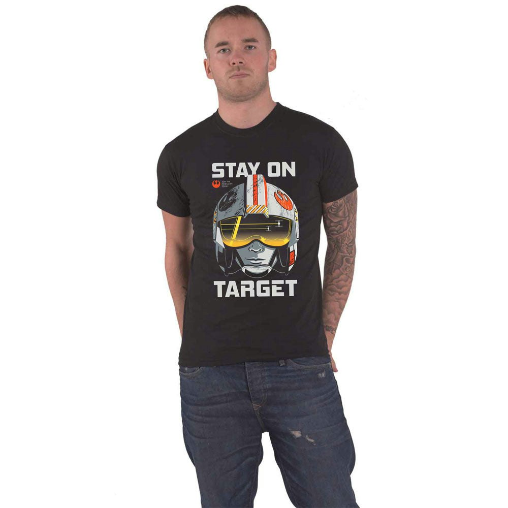 Paradiso Clothing Unisex Black Star Wars Stay On Target T Shirt - L