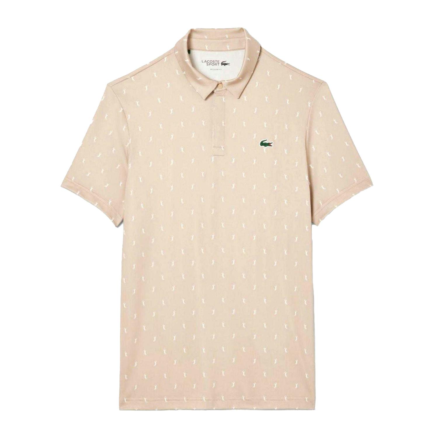 Lacoste Men's Beige Uv Protection Regular Polo Shirt - M - 94% Polyester/6% Elastane