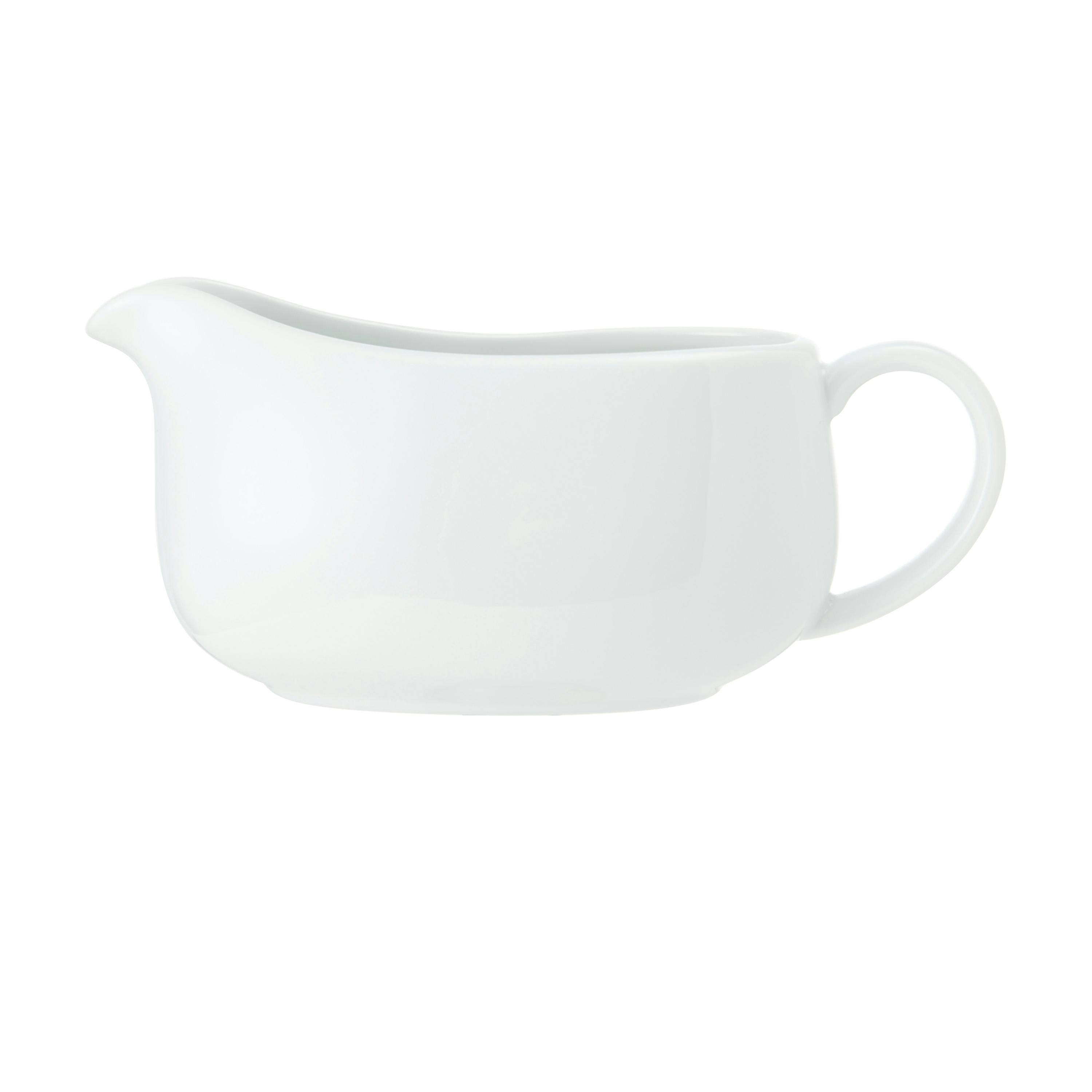 Rackhams White Chalk Porcelain Gravy Boat, 700Ml, - Porcelain - Gravy Boat