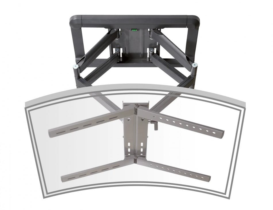 Intec Brackets Dark/Grey Tt37990 Swivel And Tilt Tv Wall Bracket For Screens Up To 85 Inch, Vesa 600 X 400