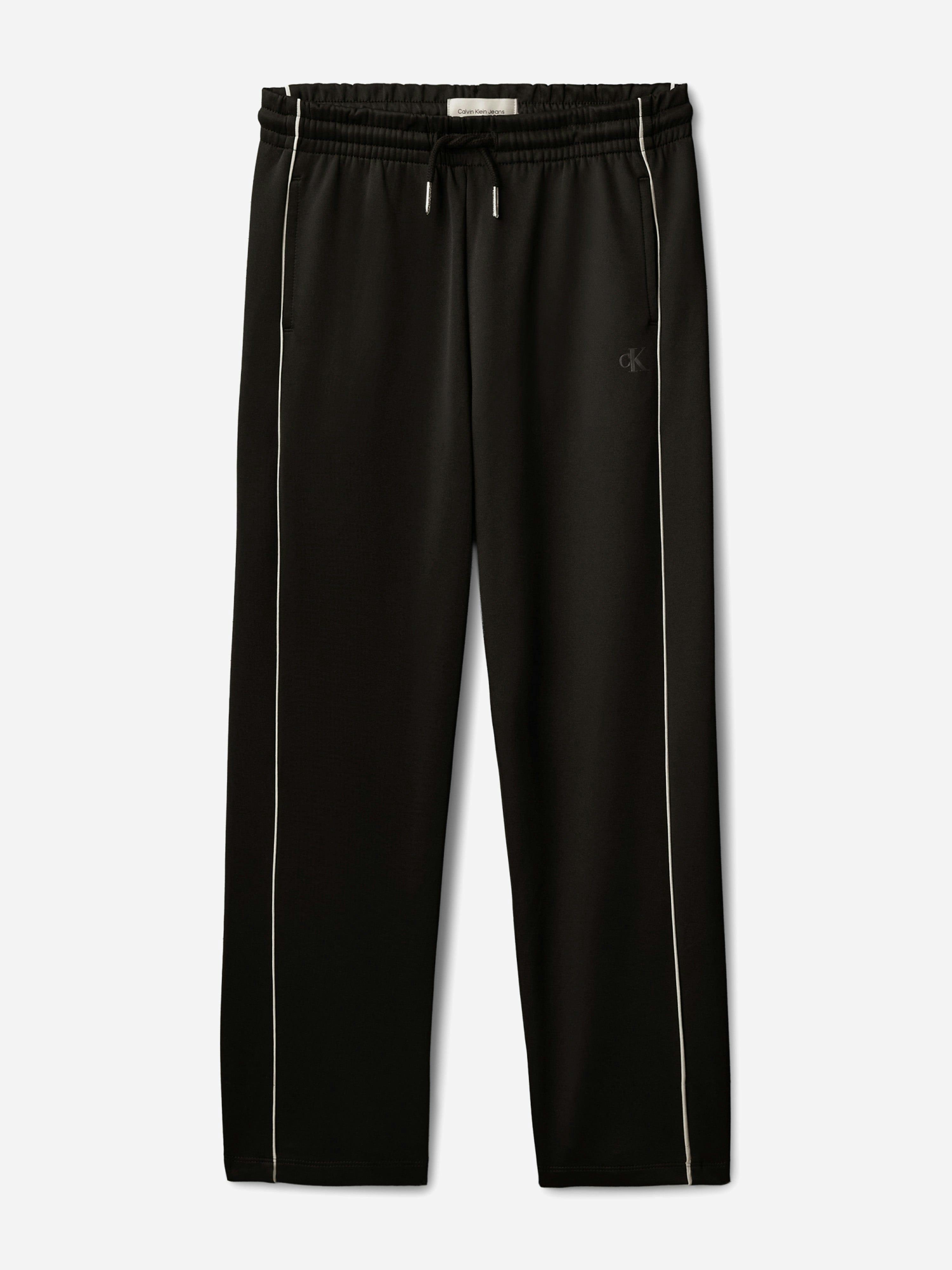 Calvin Klein Boys Black Piping Joggers In - 14 Yrs