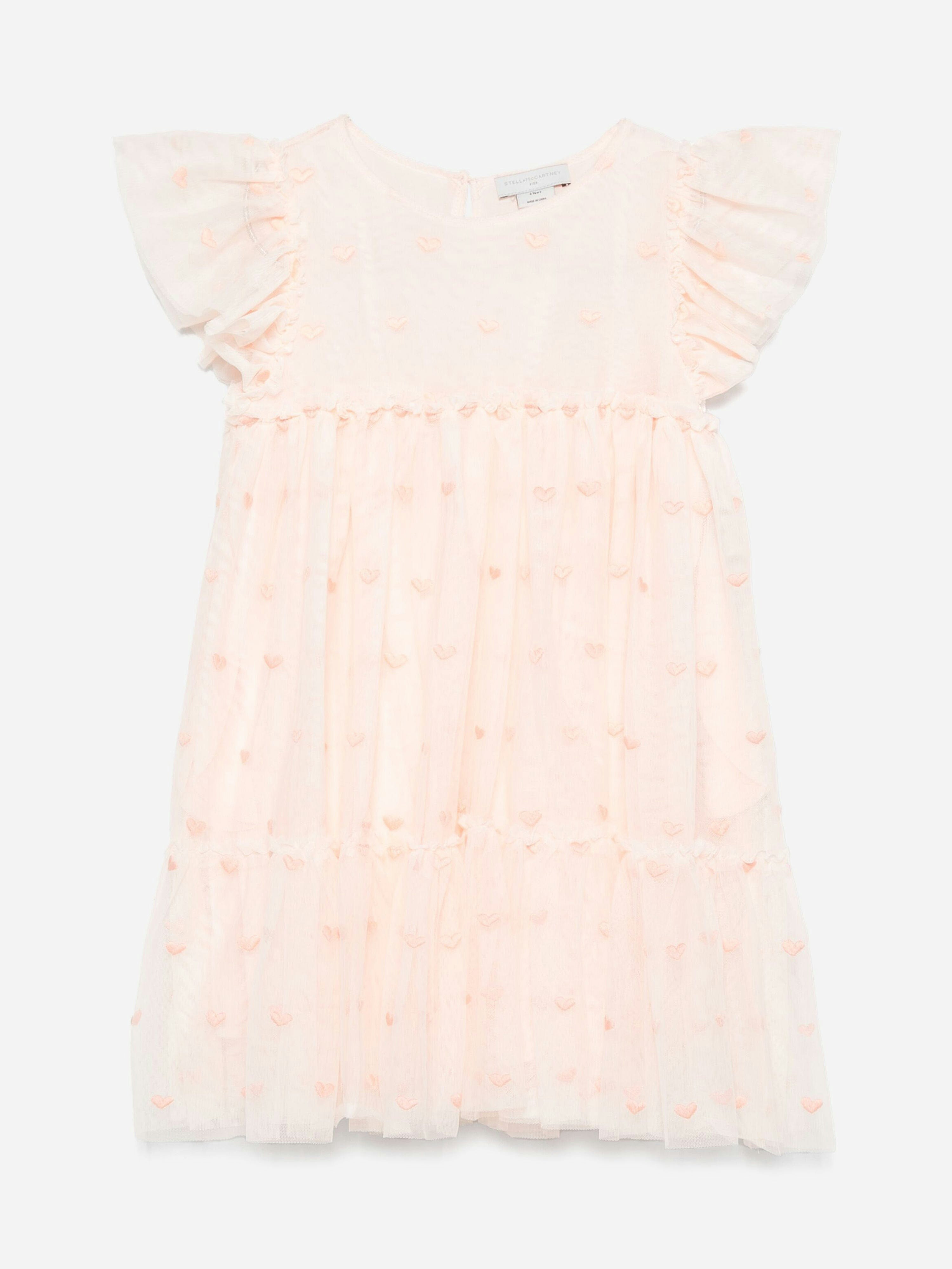 Stella Mccartney Kids Girls Pink Stella Mccartney Embroidered Dress In - 12 Yrs
