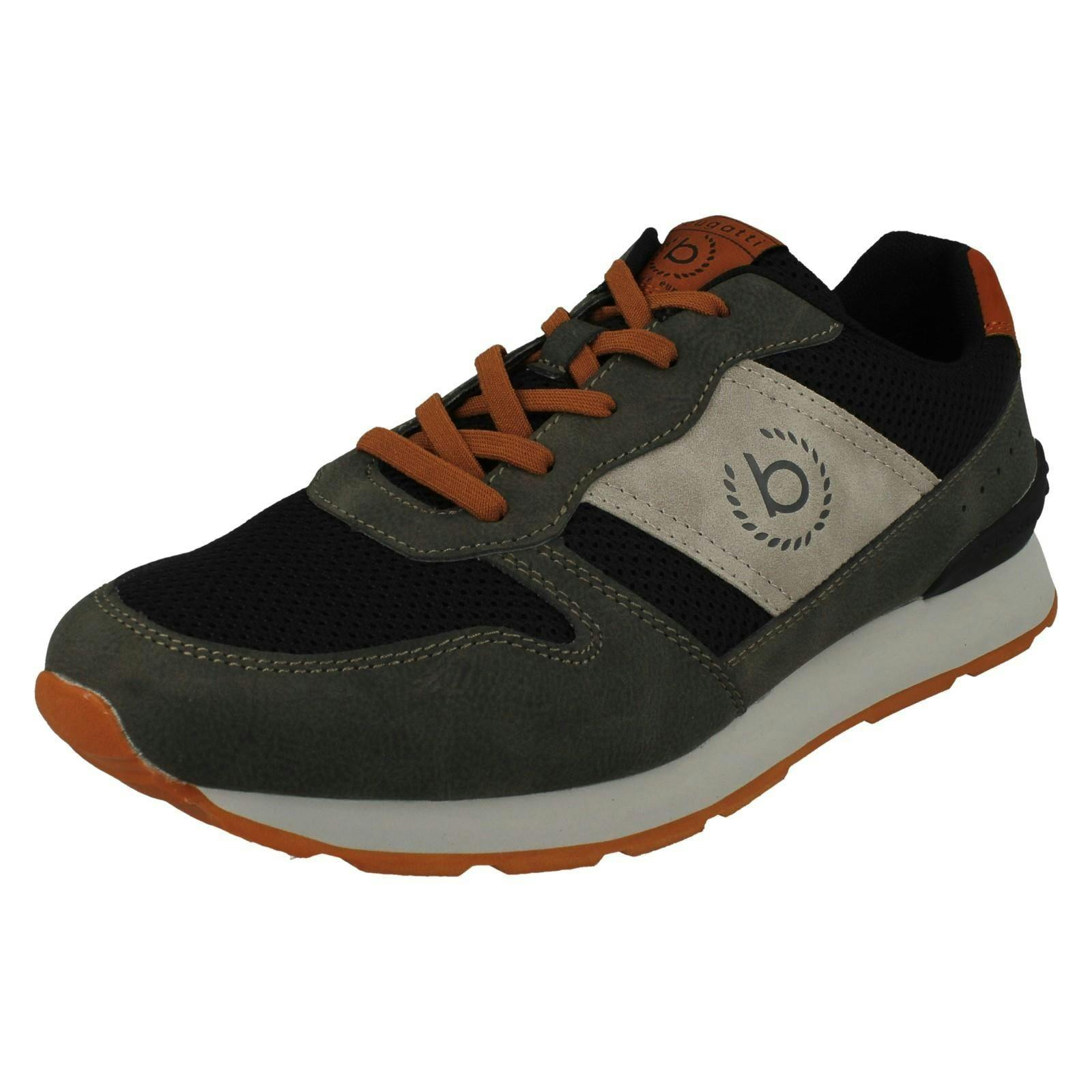 Bugatti Men's Dark/Grey/Black Lace Up Trainers 323-30806-5069 - / - Uk 9