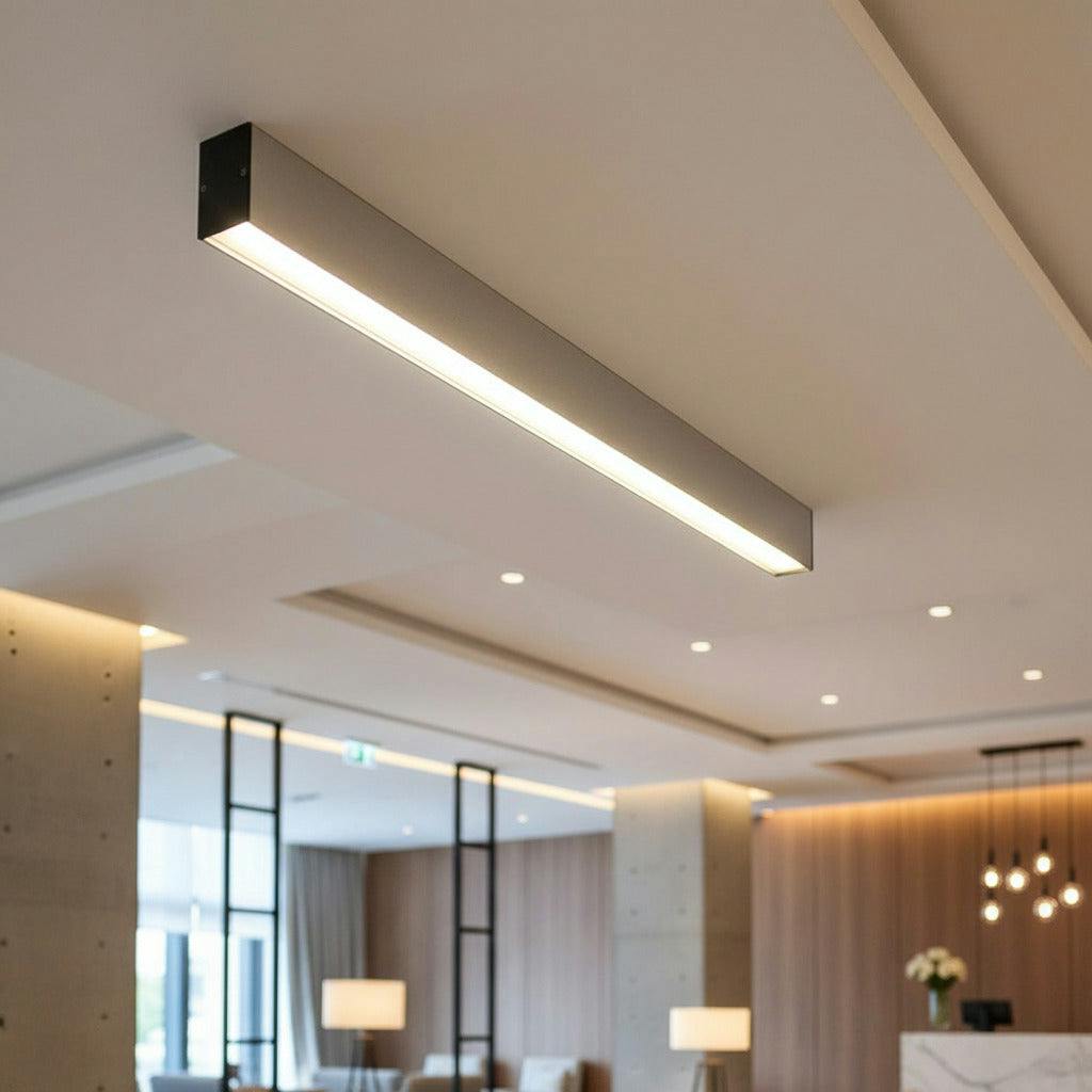 Rackhams Black/White/Light 10 Watt Brushed Aluminium Slim Surface Down