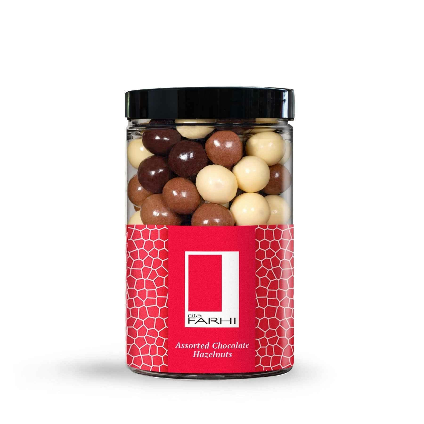 Rita Farhi Dark/White Assorted Chocolate Coated Hazelnuts, Palm Oil Free, 285G