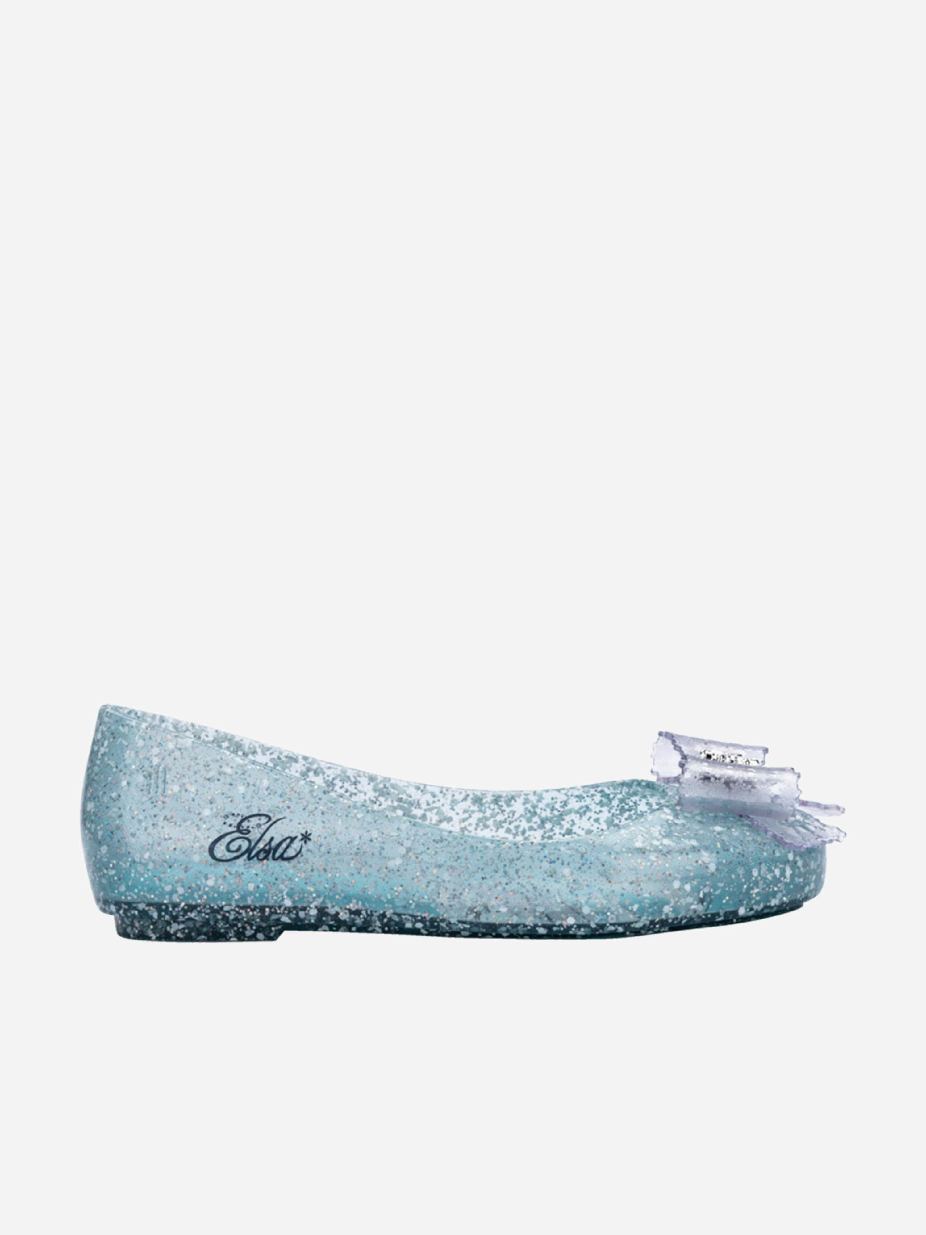 Mini Melissa Girls Blue Sweet Love Disney Princess Ballerinas In - Eu 33 Uk 1