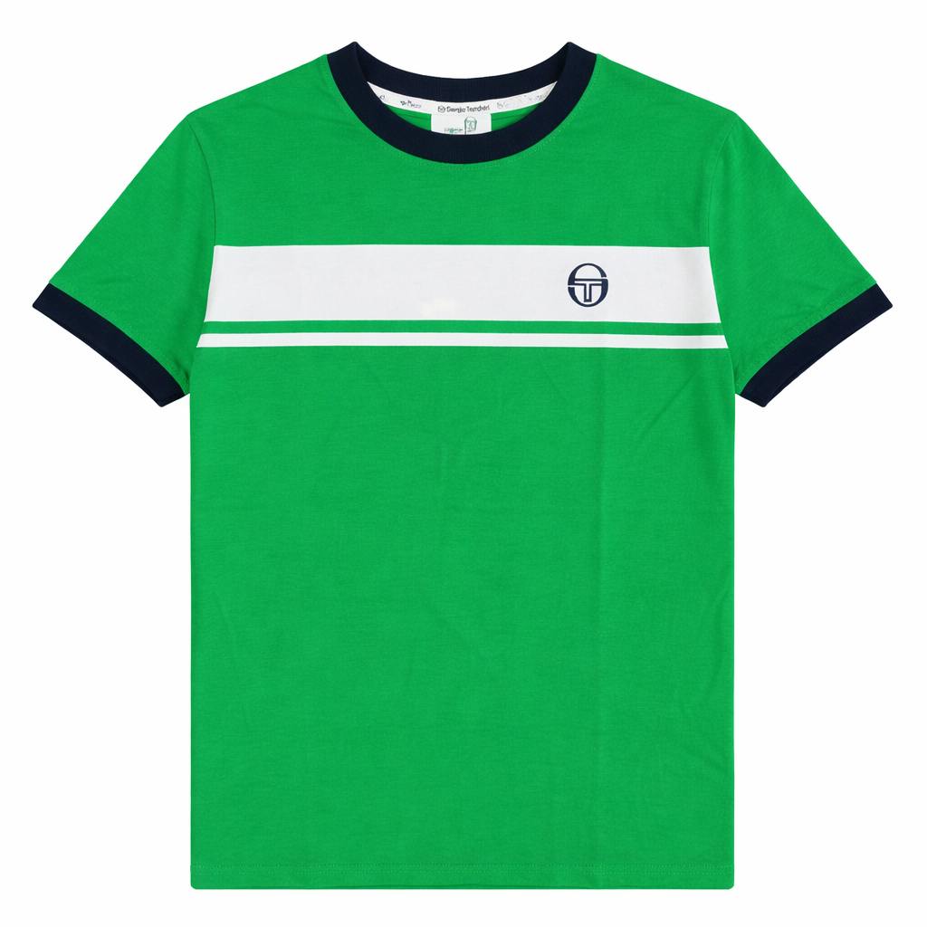 Sergio Tacchini Green/White/Blue Master T-Shirt Fern //Maritime - 3XL