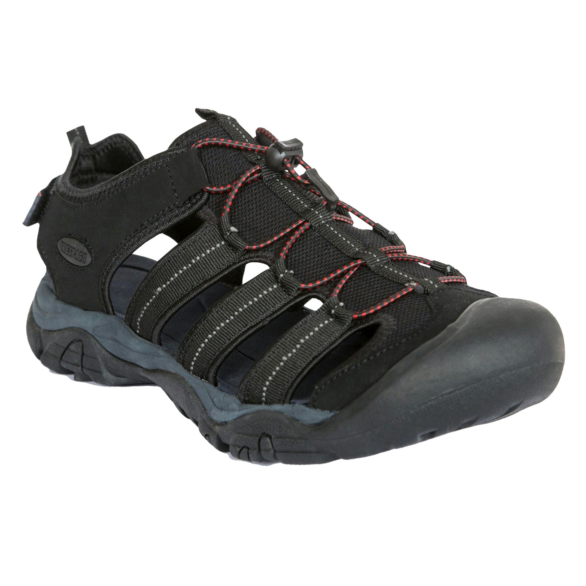 Trespass Men's Black Torrance Sandals - 12 Uk - 50% Textile/25% Eva/25% Rubber