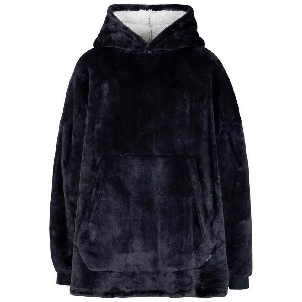 Trespass Unisex Coral Adult Cosiness Oversized Hoodie Blanket - Navy - One Size - Navy - 100% Polyester