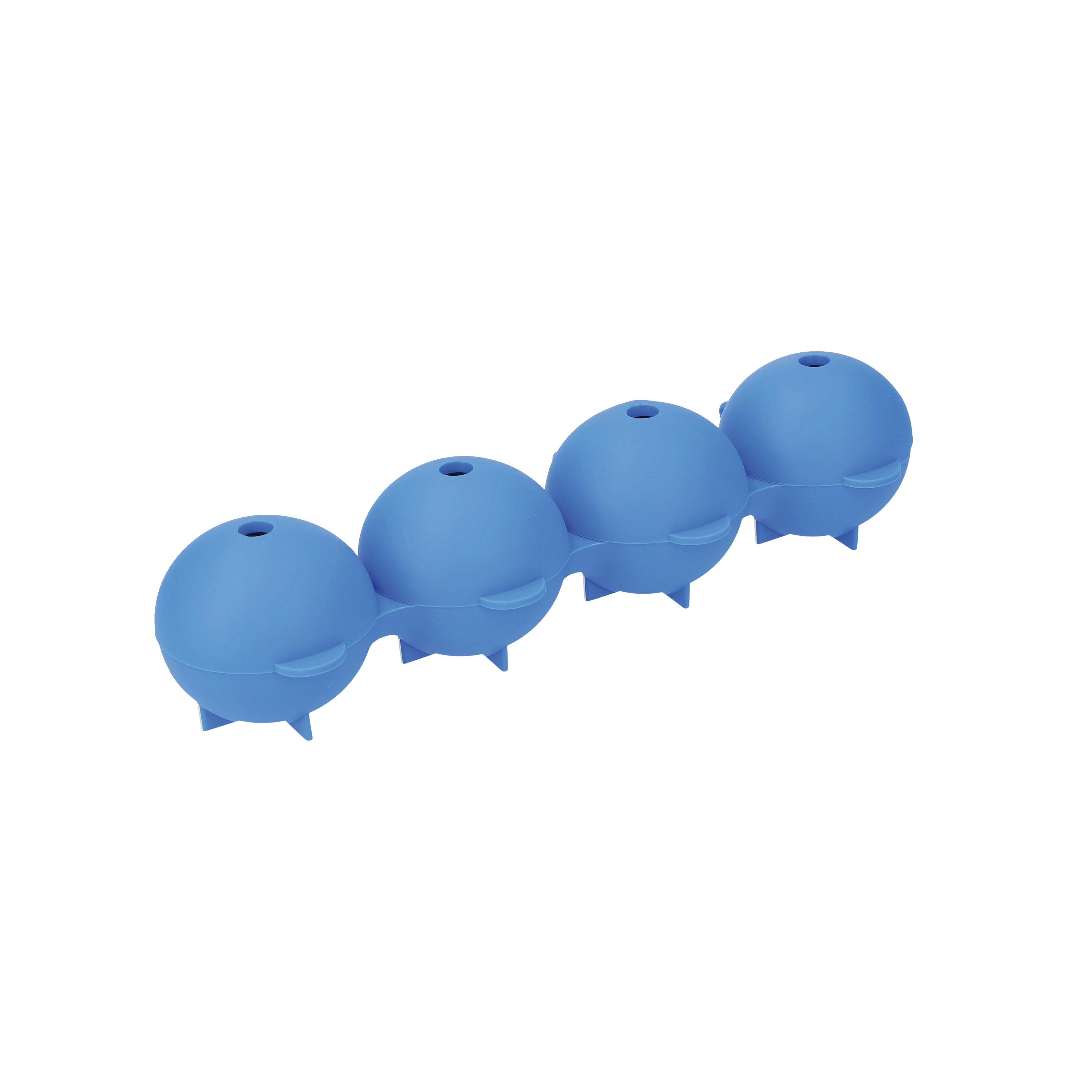 Rackhams Blue Sphere Ice Cube Moulds In Gift Box, Lfgb-Grade Silicone - Silicone - Ice Making