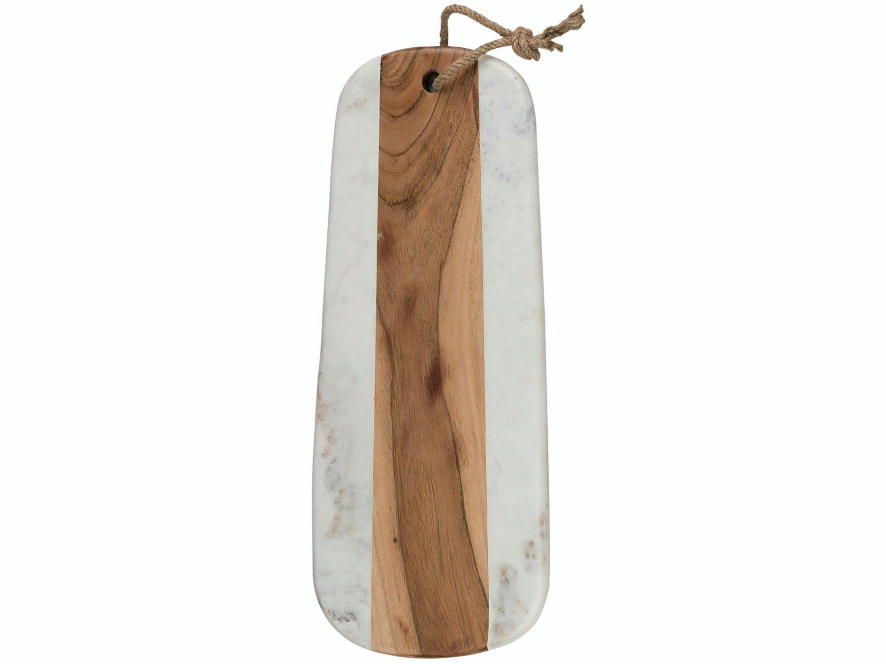 Rackhams White Marble And Acacia Wood Serving Board - Marble - Serving Board