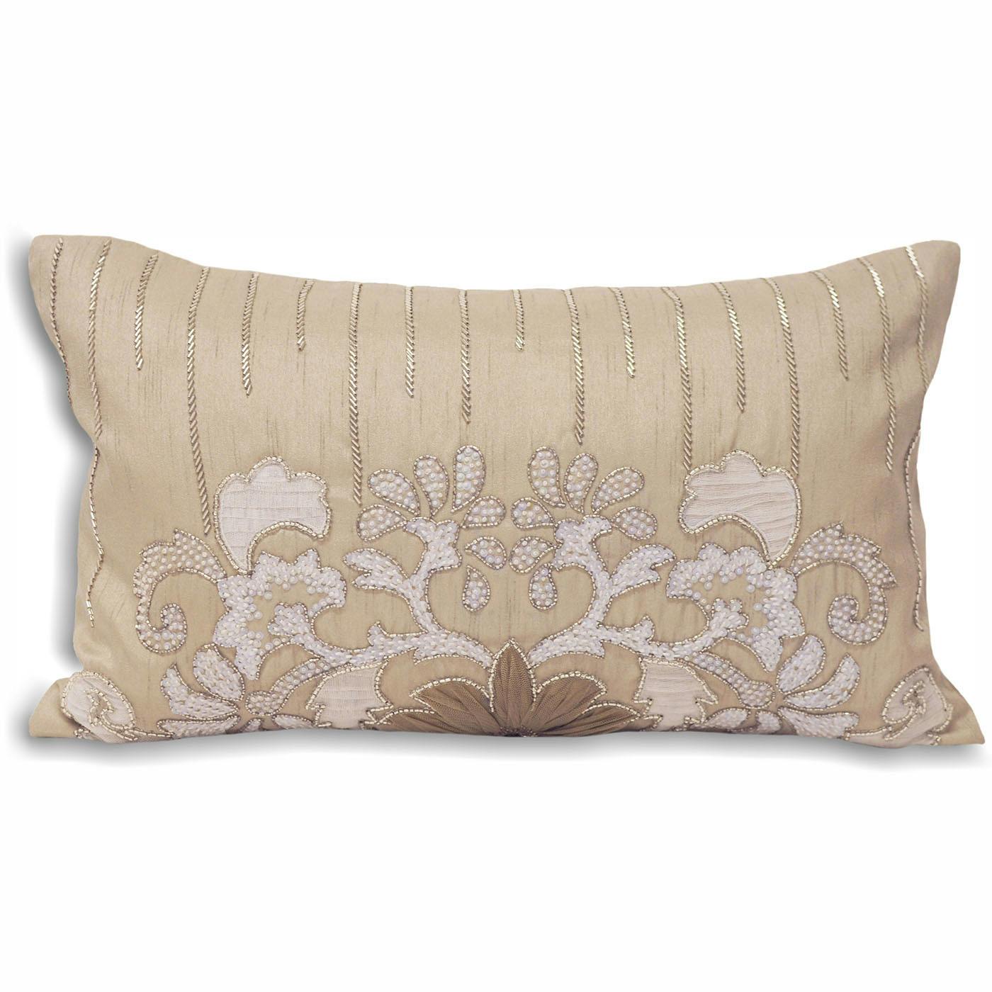 Riva Home French Collection Genevieve Cushion Cover - Taupe - 30X50cm - Taupe - 100% Polyester