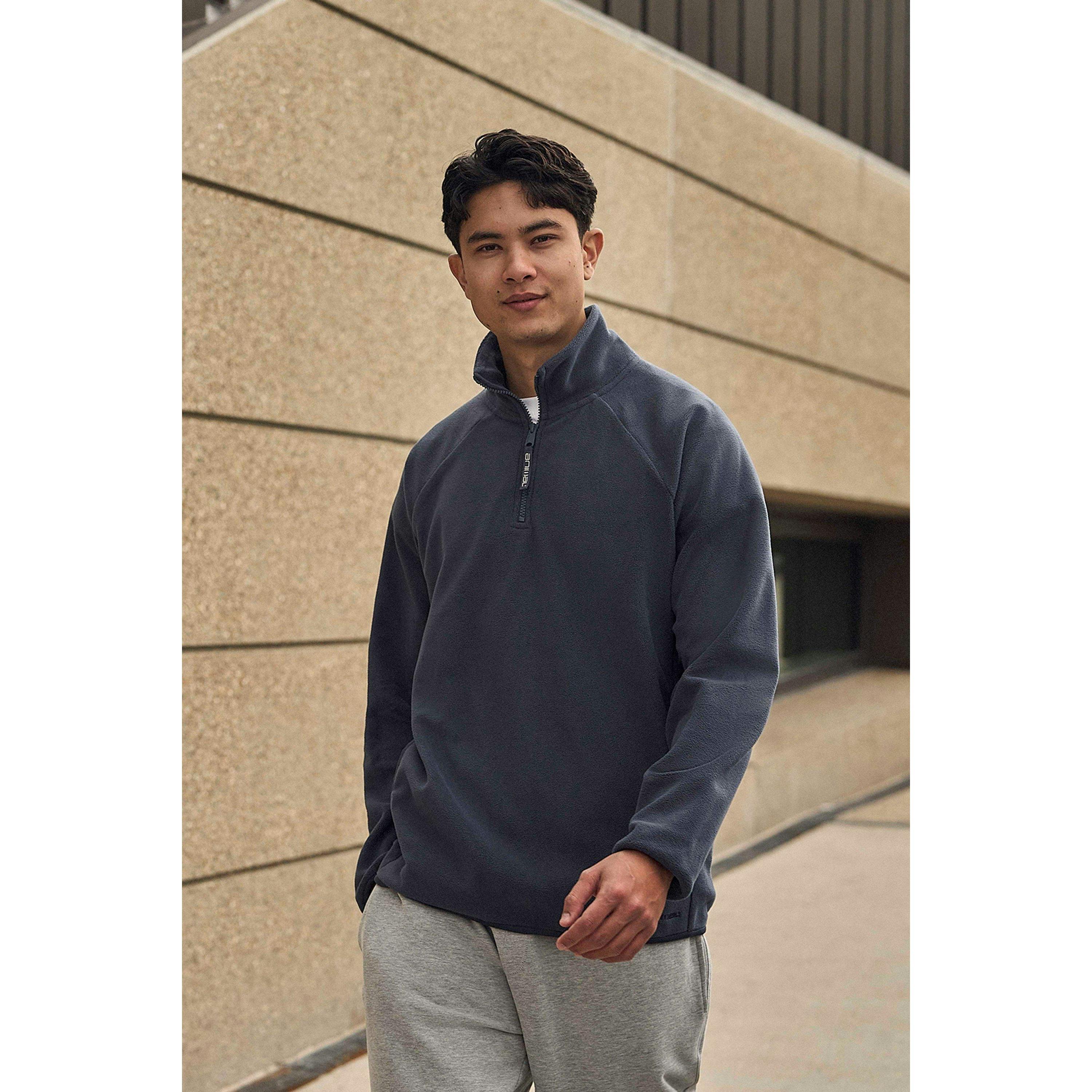 Animal Men's Stockholm Half Zip Fleece Top - Navy - S - Navy - 100% Mixed