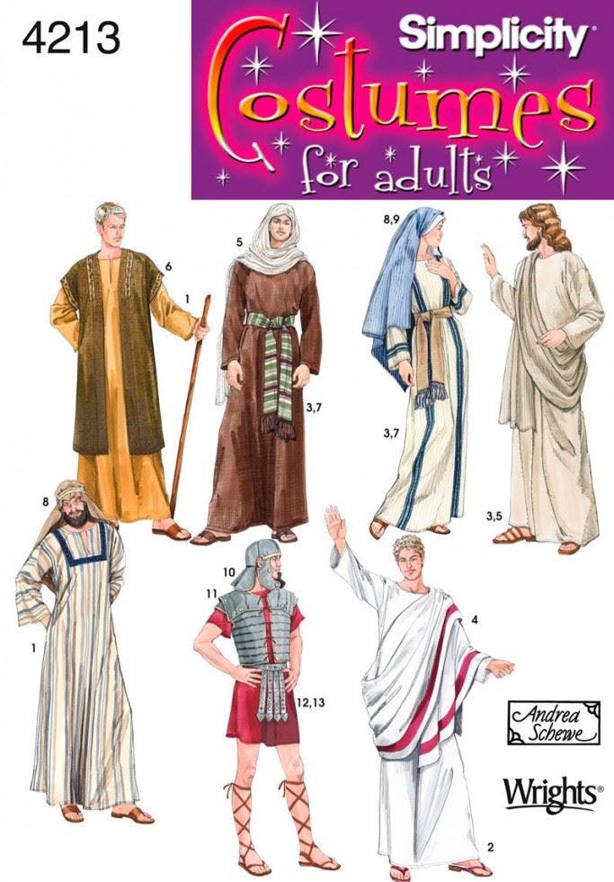 Simplicity Men's Sewing Pattern 4213, Costumes For Xs-S-M-L-Xl - Intermediate - Xs-S-M-L-Xl