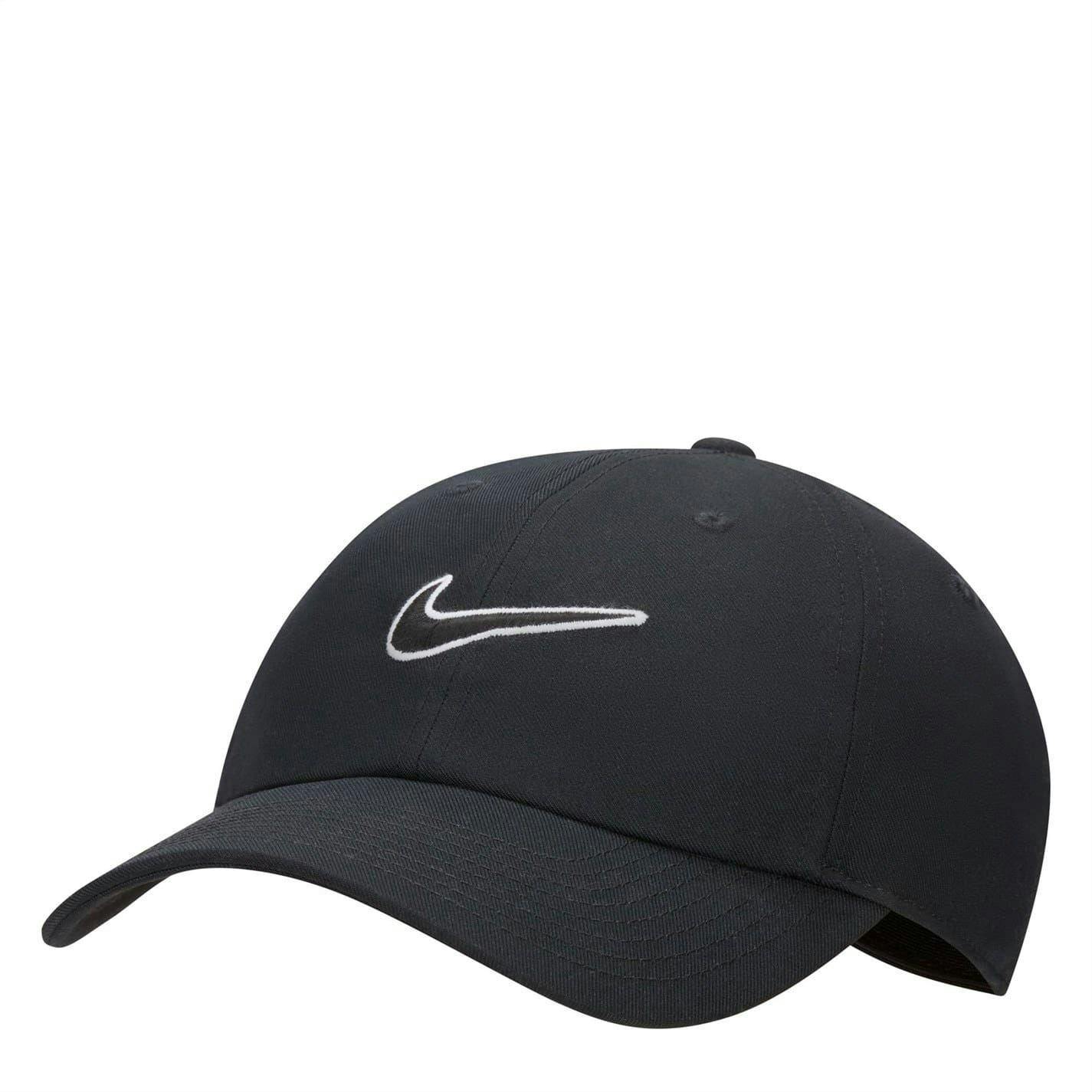 Nike Black Club Swoosh Unstructured Baseball Cap - L - 100% Mixed