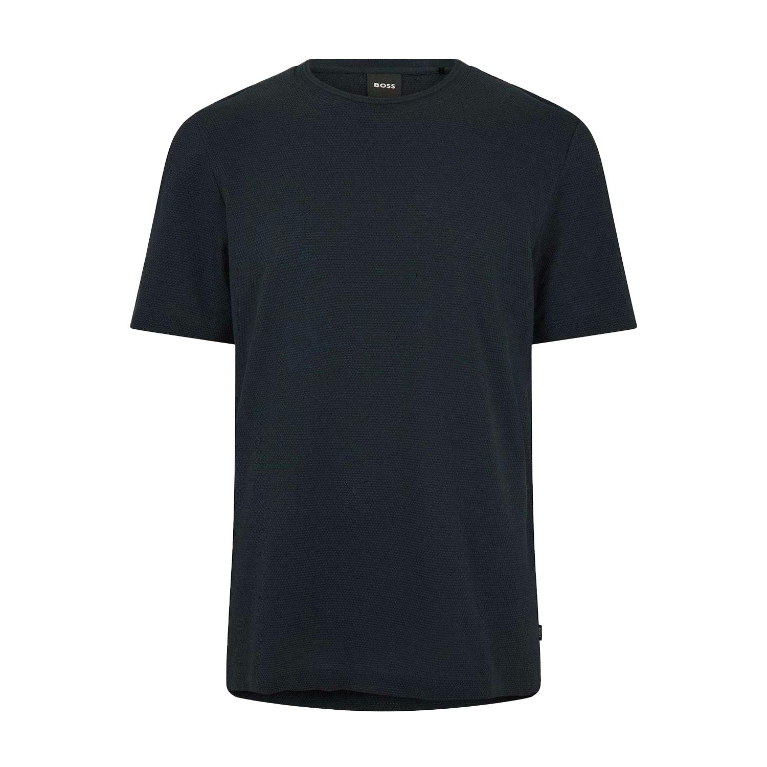 Hugo Boss Men's Dark/Blue Boss Cotton Regular T-Shirt - L - 100% Mixed
