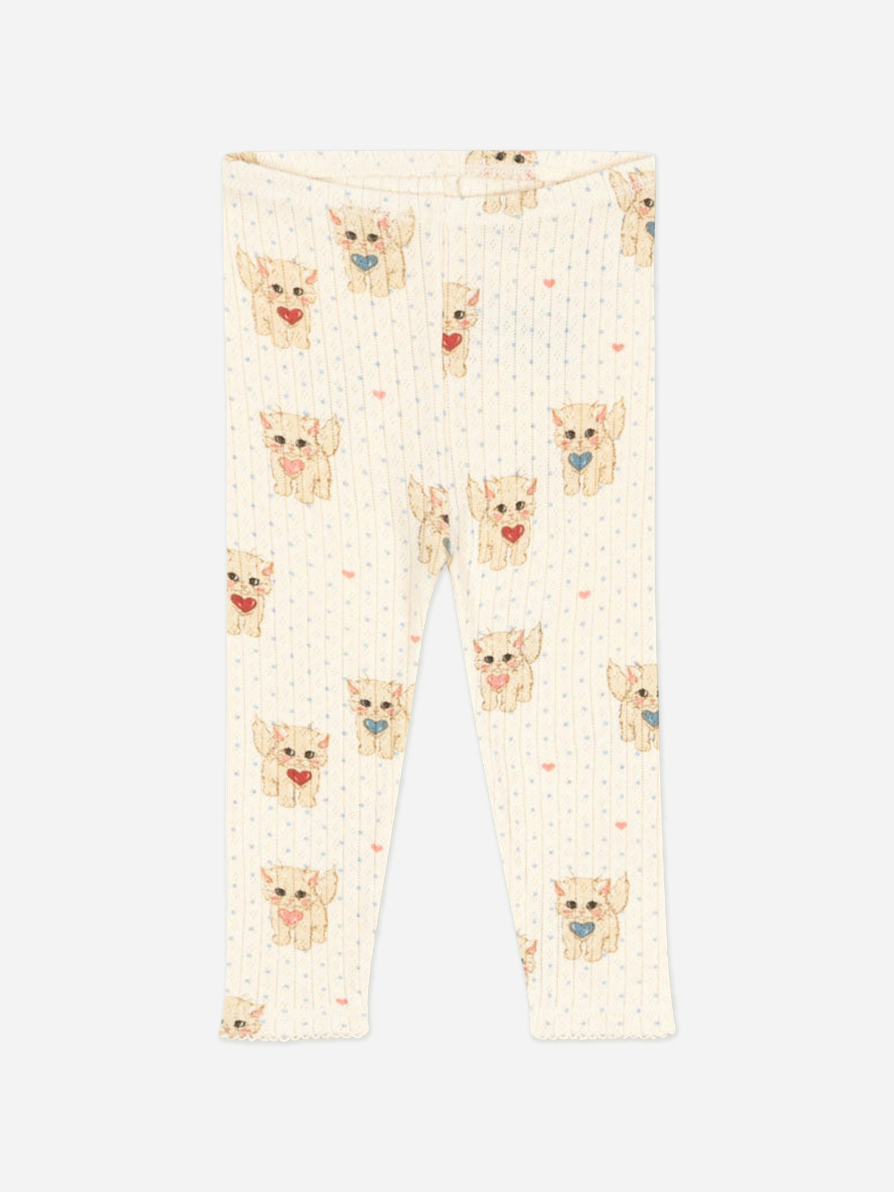 Konges Slojd Women's Ivory Konges Sløjd Baby Girls Minnie Miao Amore Leggings In - 6 Mths