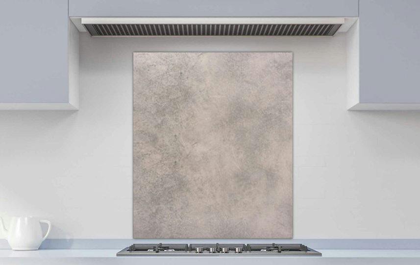 White Printed Glass Kitchen Splashback - Natural Stone Texture Background. Tile Stone Background - 600X700mm