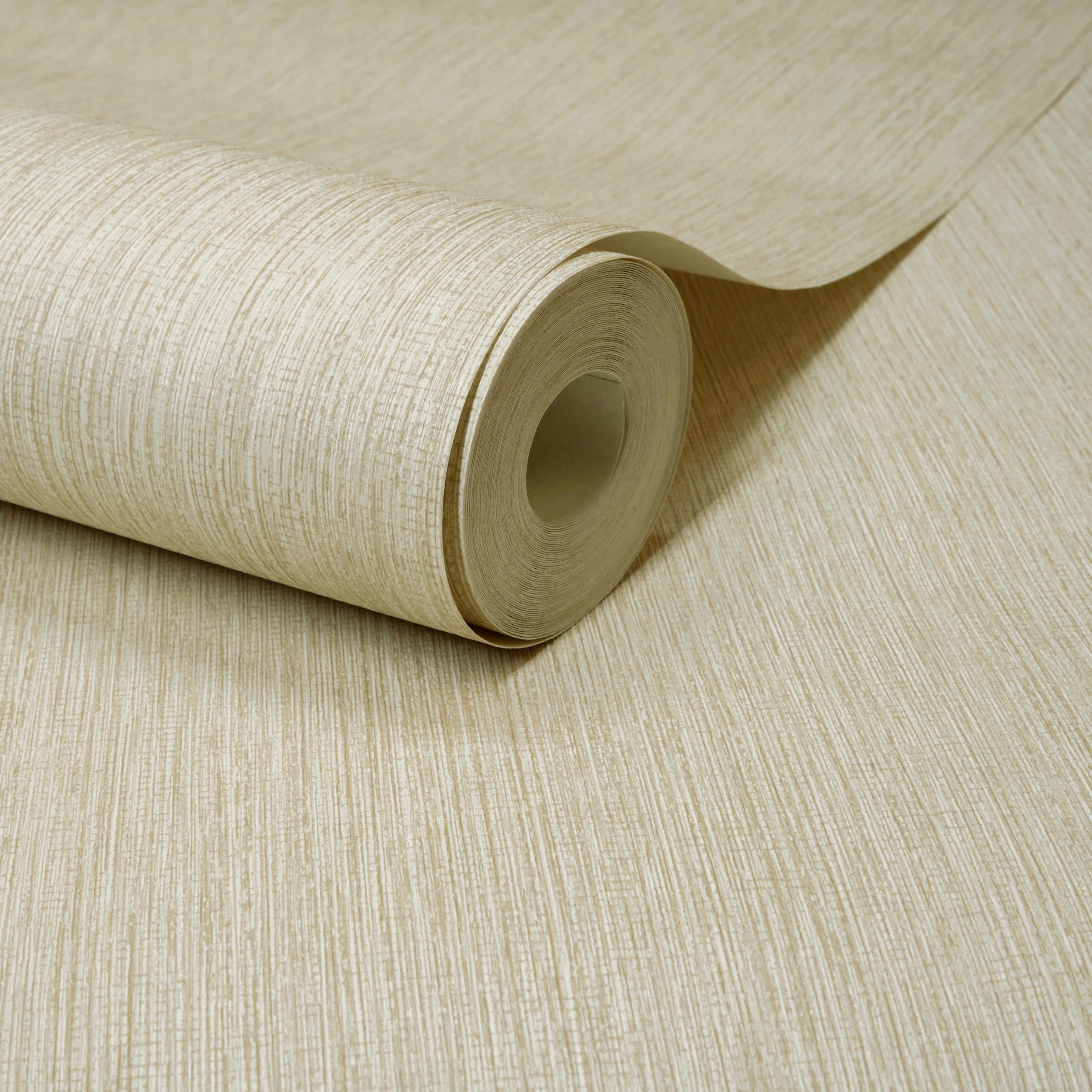 Rackhams Cream Boutique Rays Grasscloth Effect Pvc-Free Eco Wallpaper,