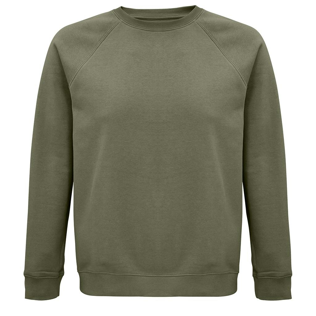 Sol's Men's Khaki Space Raglan Sweatshirt In | Size: Large - Image 2