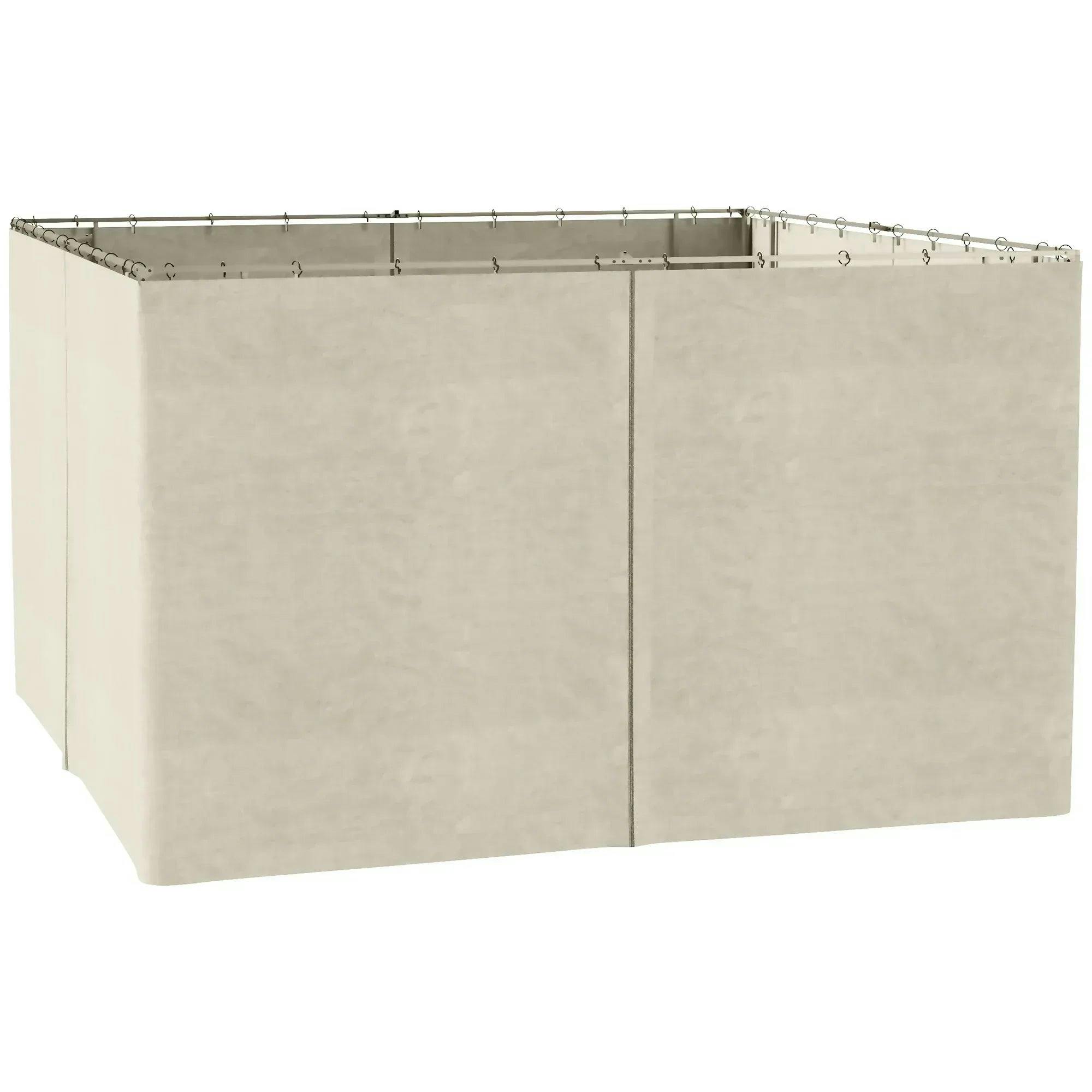 Rackhams Beige 4 Pack Replacement Gazebo Curtains Privacy Panel For Most 3 X 4M Gazebo Canopy Pavillion Outdoor Shelter Sidewalls Accessories