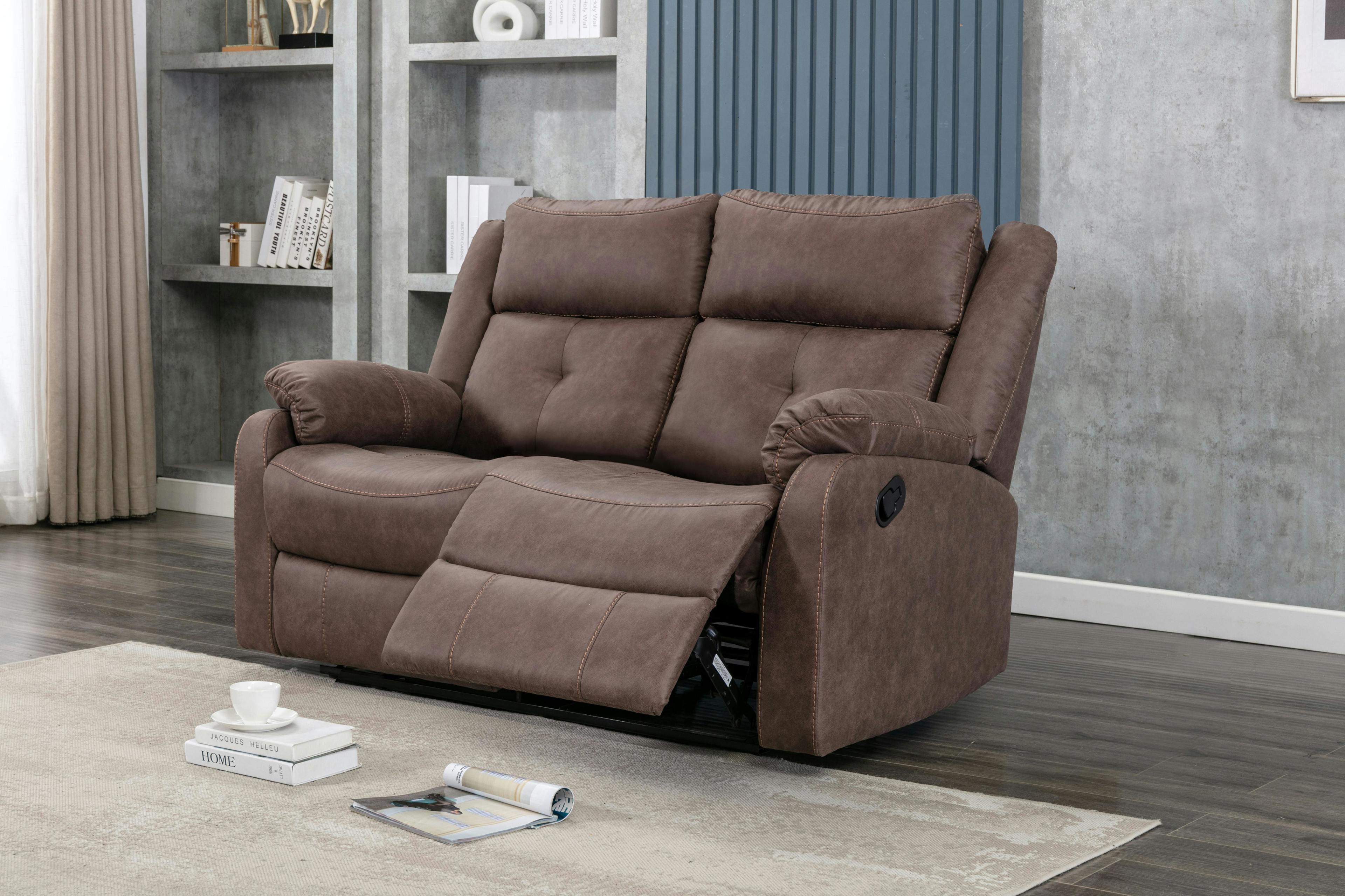 Rackhams Bentley Manual Recliner 2 Seater Sofa - Chestnut