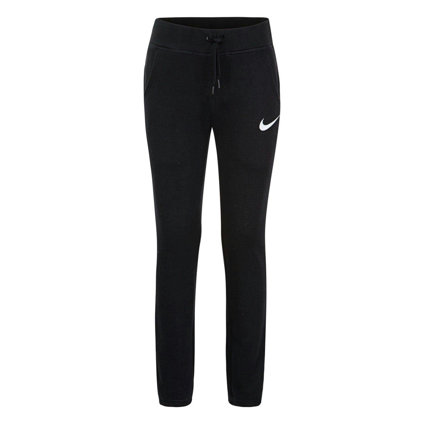 Nike Black Kids Fleece Swoosh Jogging Bottoms - 2-3 Years - 100% Mixed
