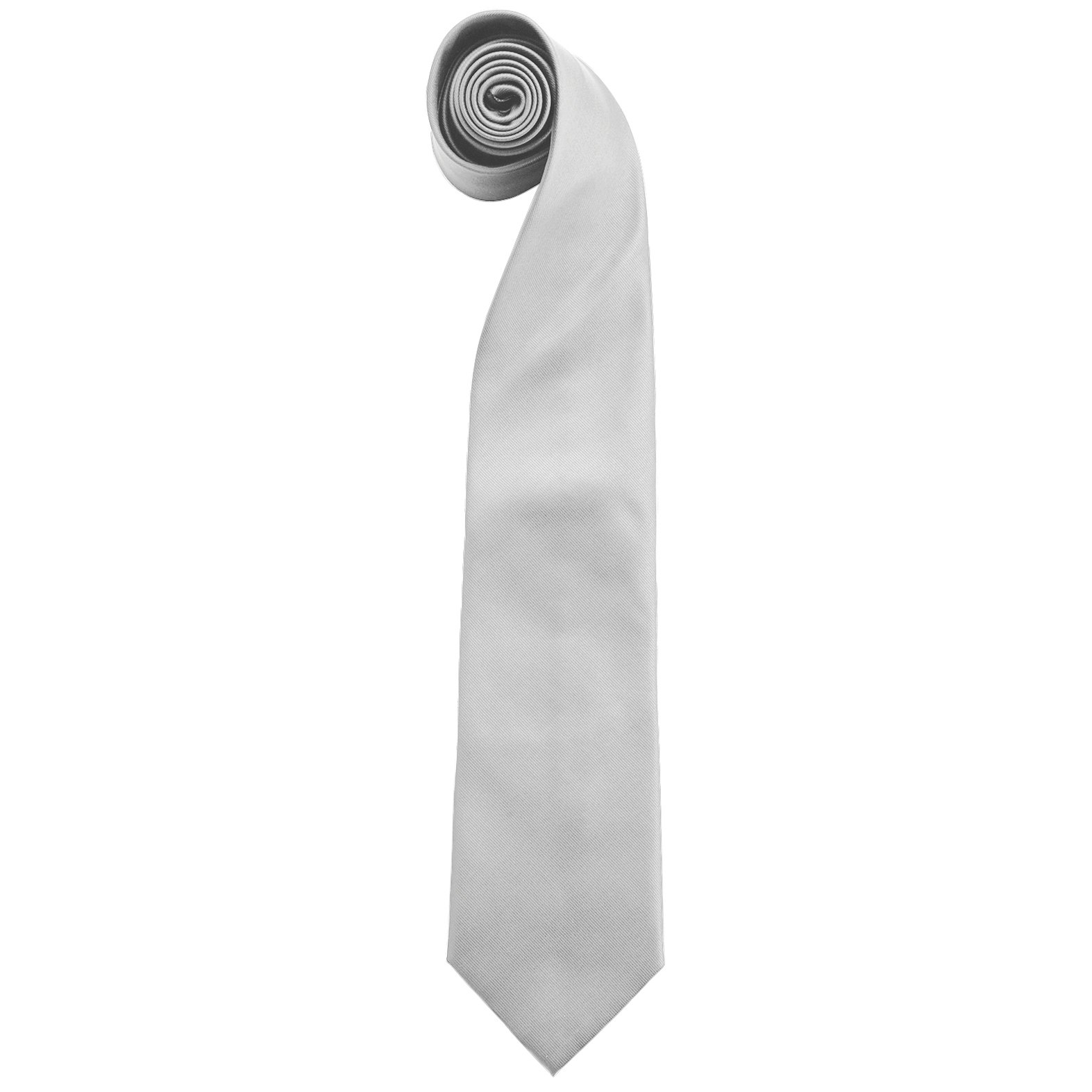 Premier Men's Silver “Colours" Plain Fashion Business Tie In - Image 2