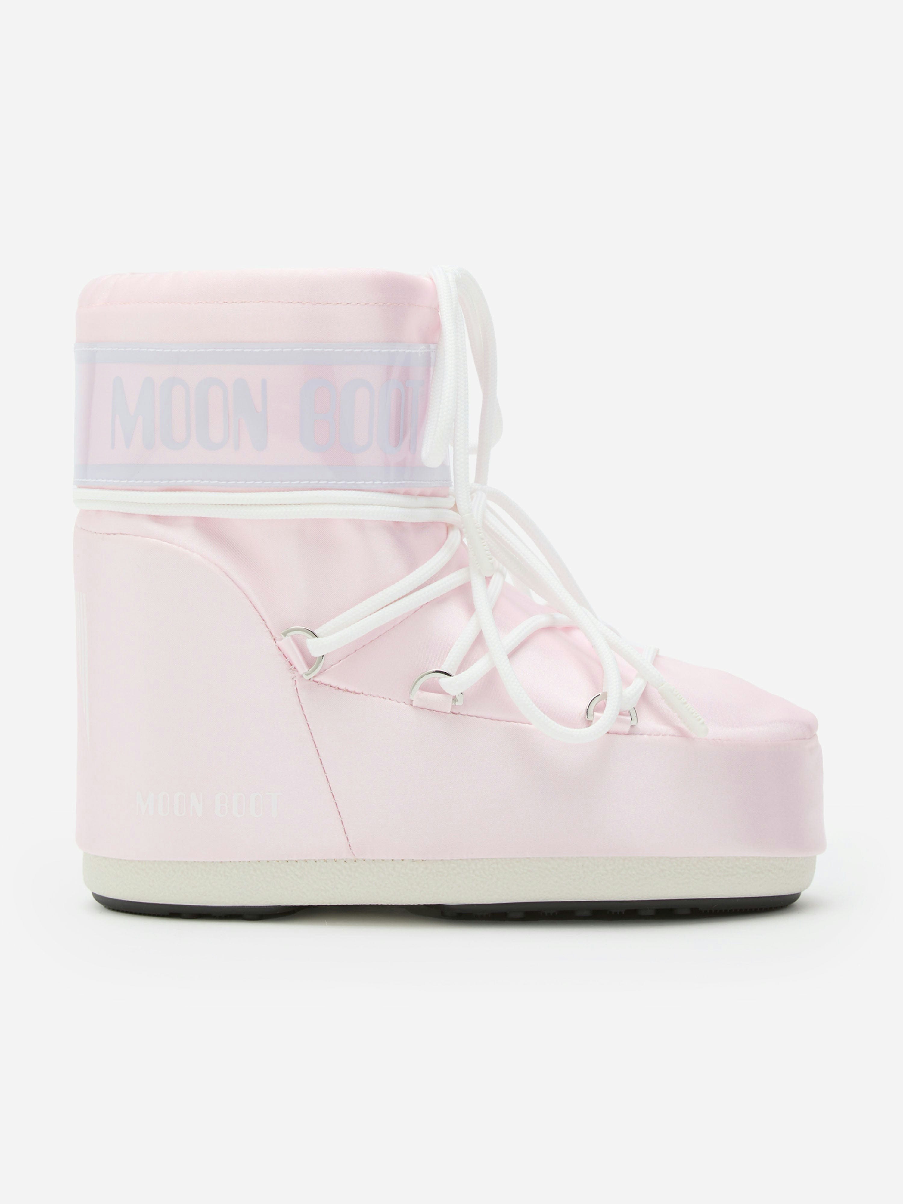 Moon Boot Girls Pink Icon Low Pearly Boots In - Eu 33 - 35 Uk 1 - 2.5