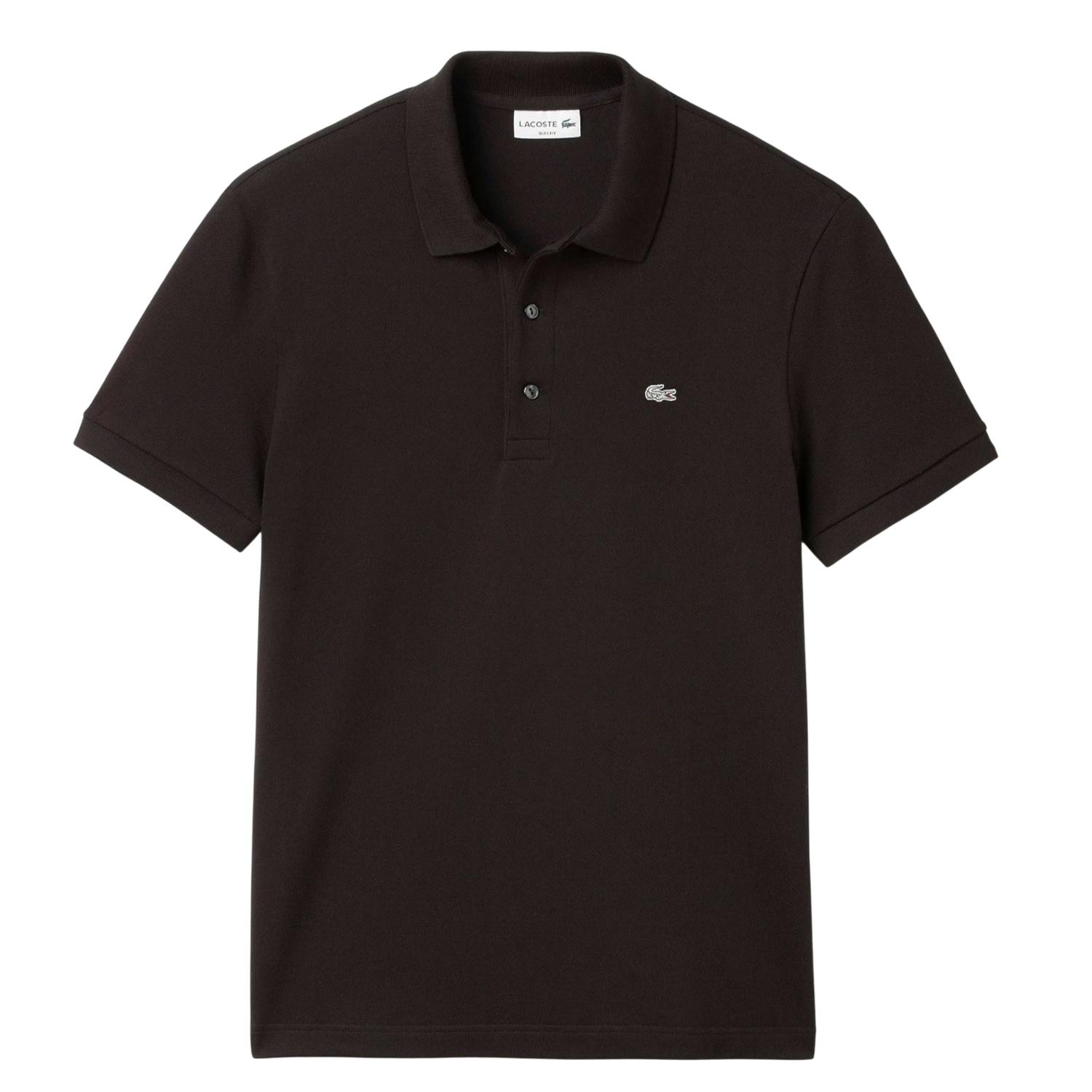 Lacoste Men's Black Piqué Stretch Slim Polo Shirt - Xs - 100% Mixed