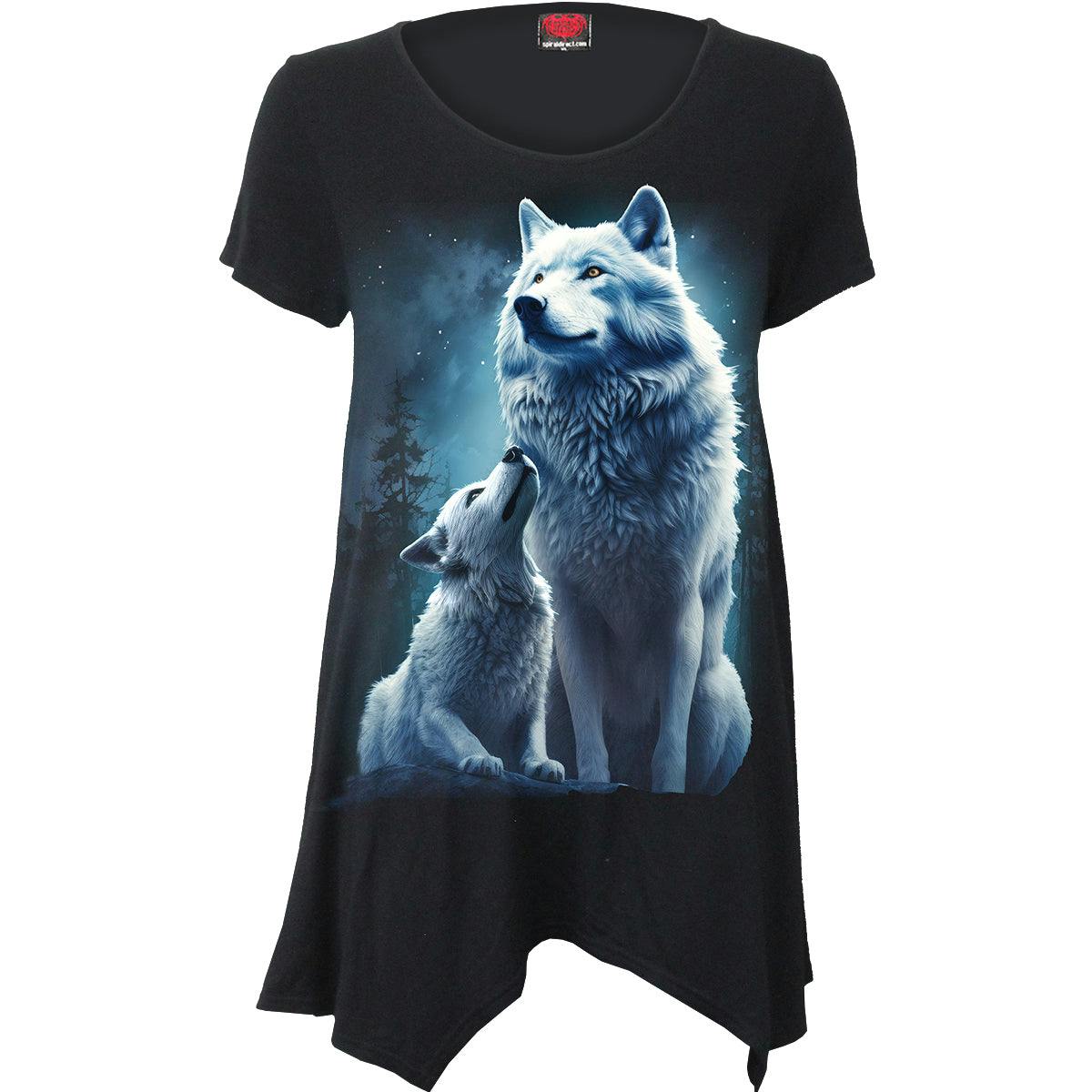 Spiral Wolf Guardian - Smock - Tunic Casual Top - S - Digital - Digital