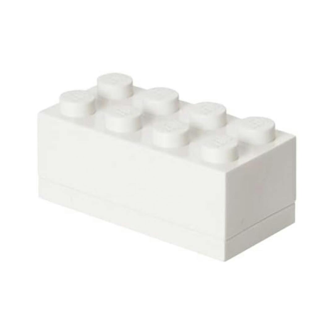 Lego White Mini Box 8 Storage Brick - 4.6 X 9.2 X 4.3 Cm - Storage Brick