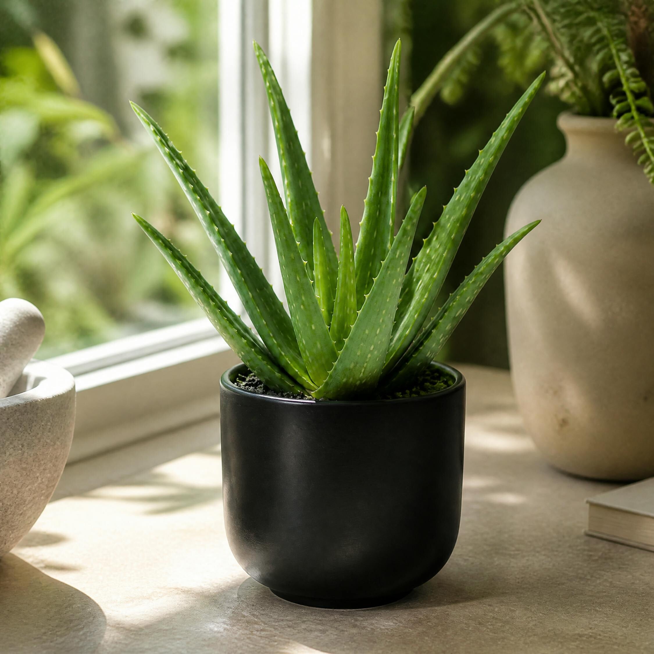 Plants By Post Aloe Vera Plant A - Matt Black - Image 2